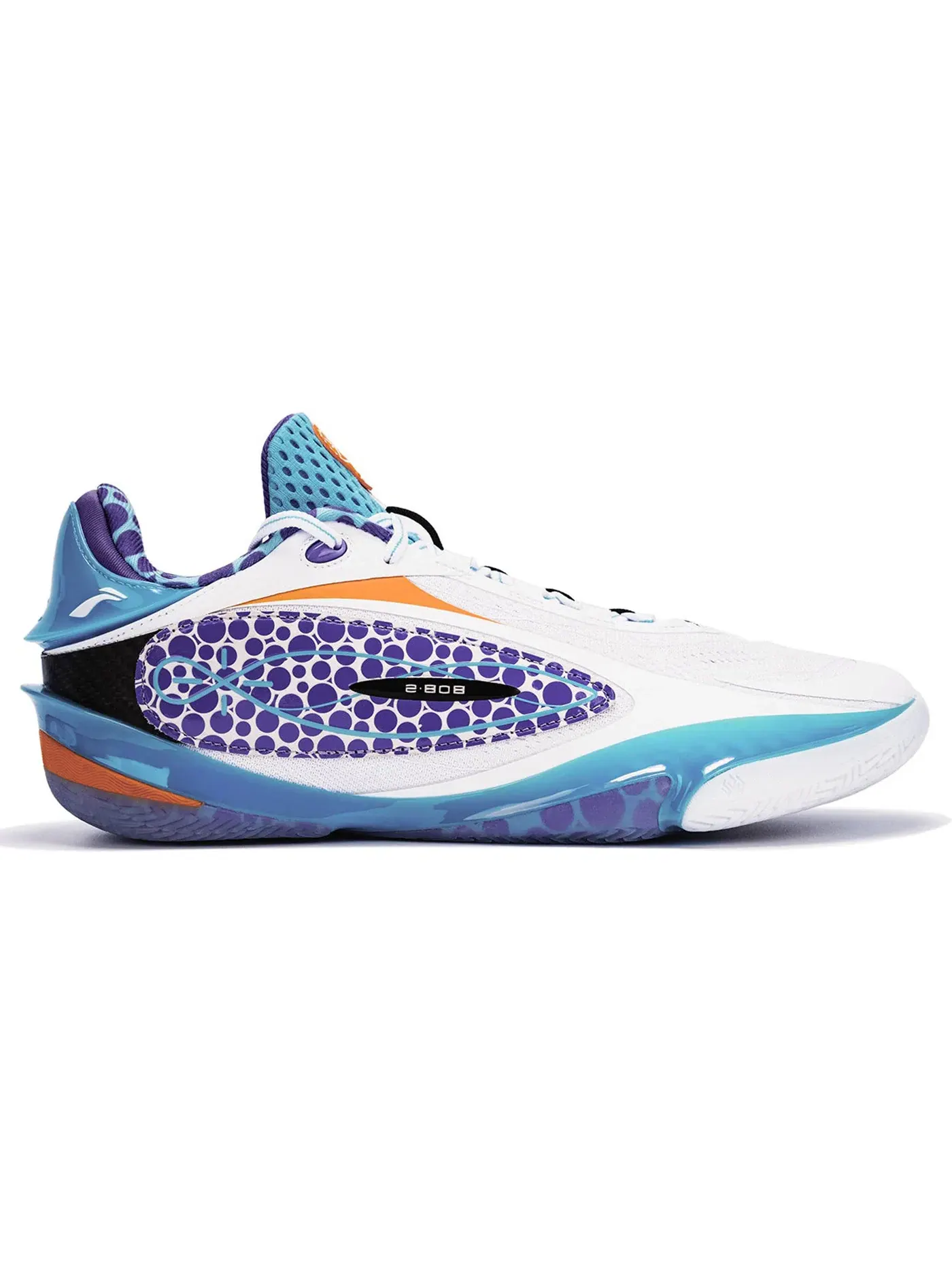 Мужские кроссовки для баскетбола Li-Ning Wade 808 5 Ultra — изображение 1 из 1, белый/голубой/фиолетовый