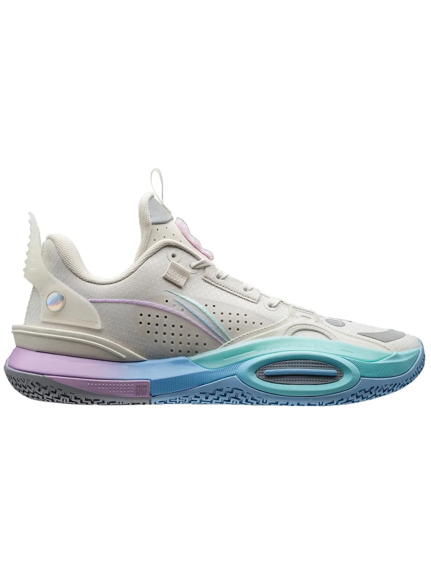 Мужские кроссовки с принтом Li-Ning Wade All City 10 — изображение 1 из 1, белый/серый
