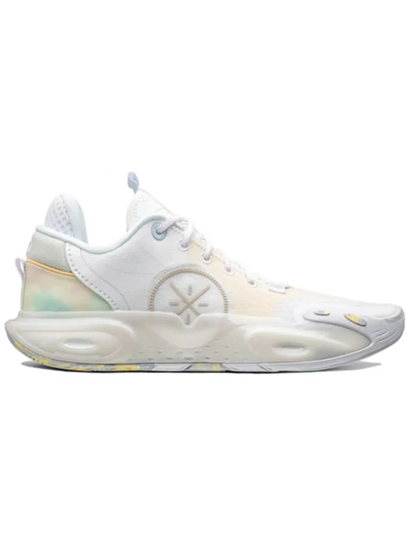 Мужские кроссовки для баскетбола Li-Ning Wade All City 12 Aurora — изображение 1 из 1, белый/желтый/синий