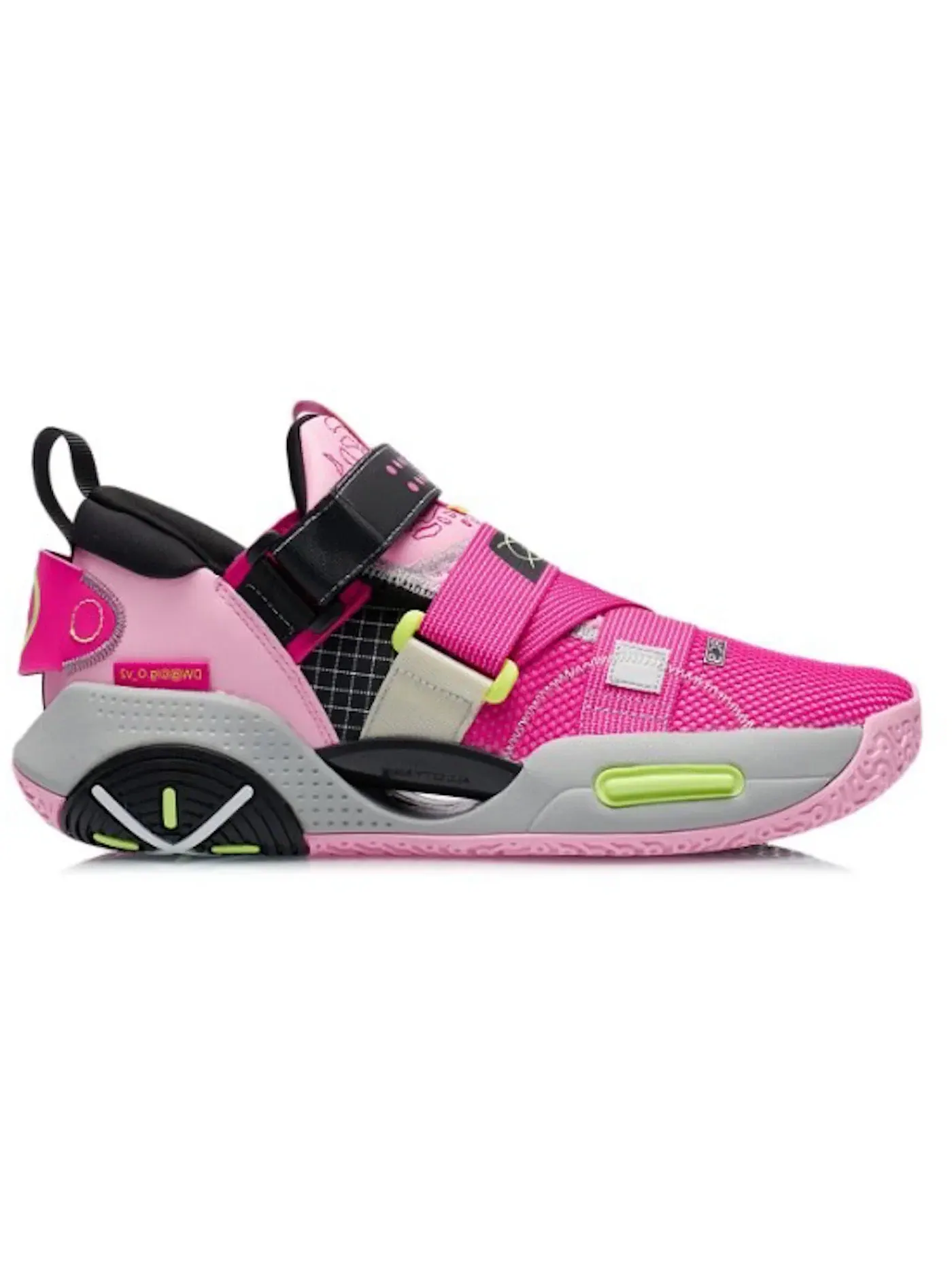 Мужские баскетбольные кроссовки Li-Ning Wade All City 9 V2 — изображение 1 из 1, розовый/черный