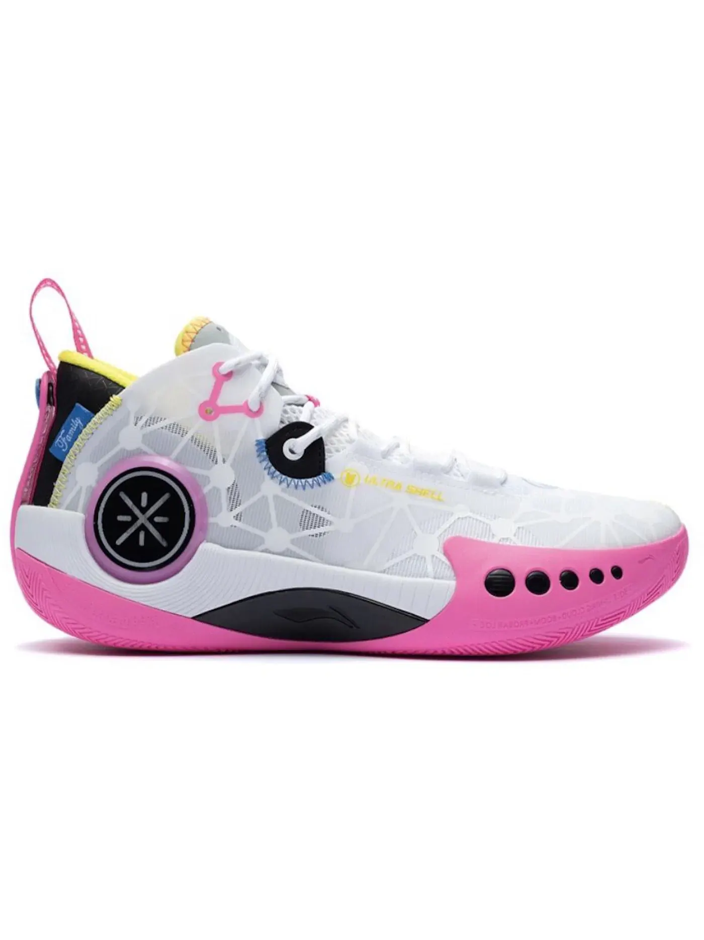 Мужские кроссовки для баскетбола Li-Ning Wade Shadow 3 On Court — изображение 1 из 1, белый/розовый