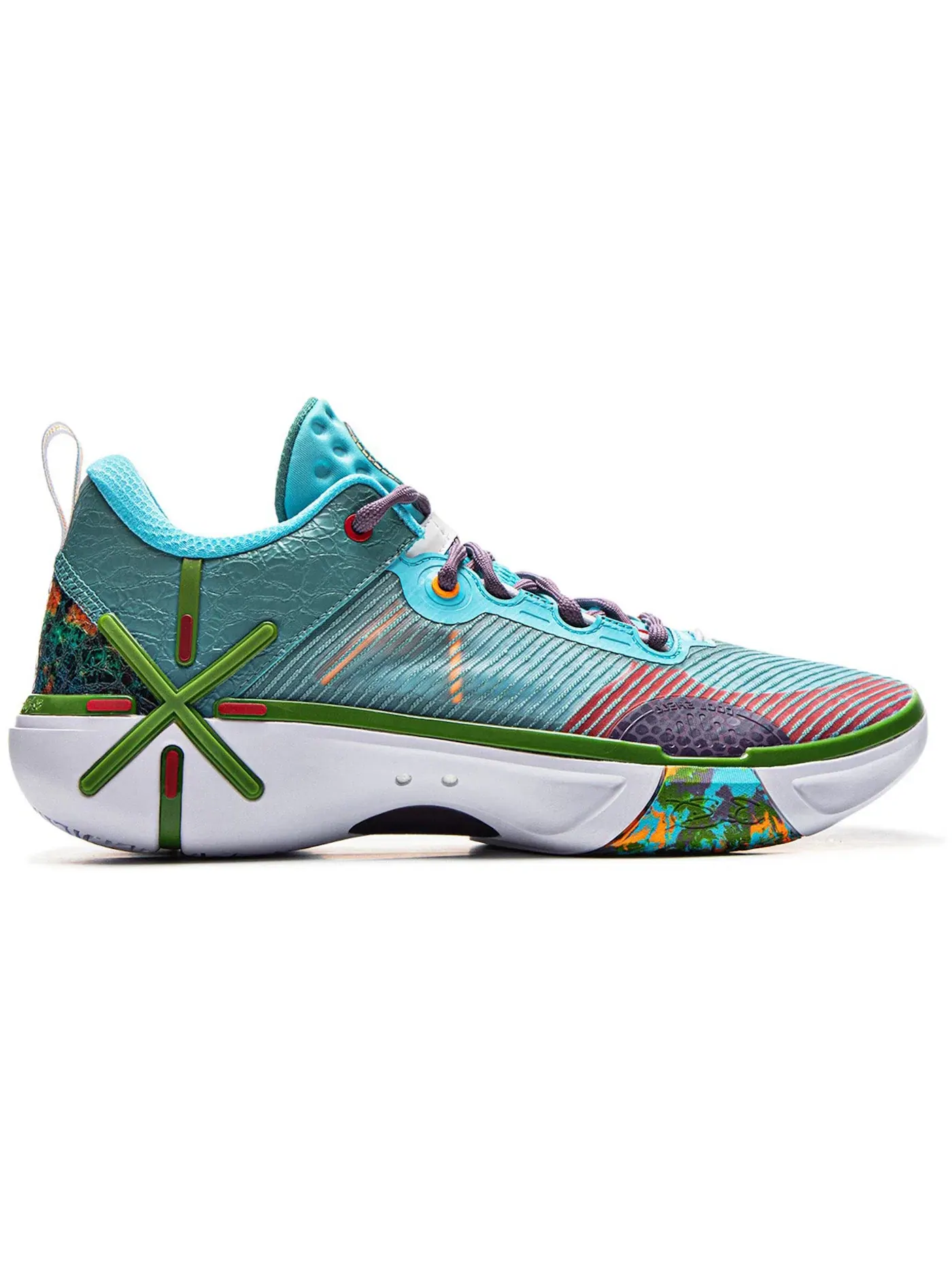 Мужские кроссовки для баскетбола Li-Ning Wade Shadow 6 V2 — изображение 1 из 1, синий/зеленый/мульти