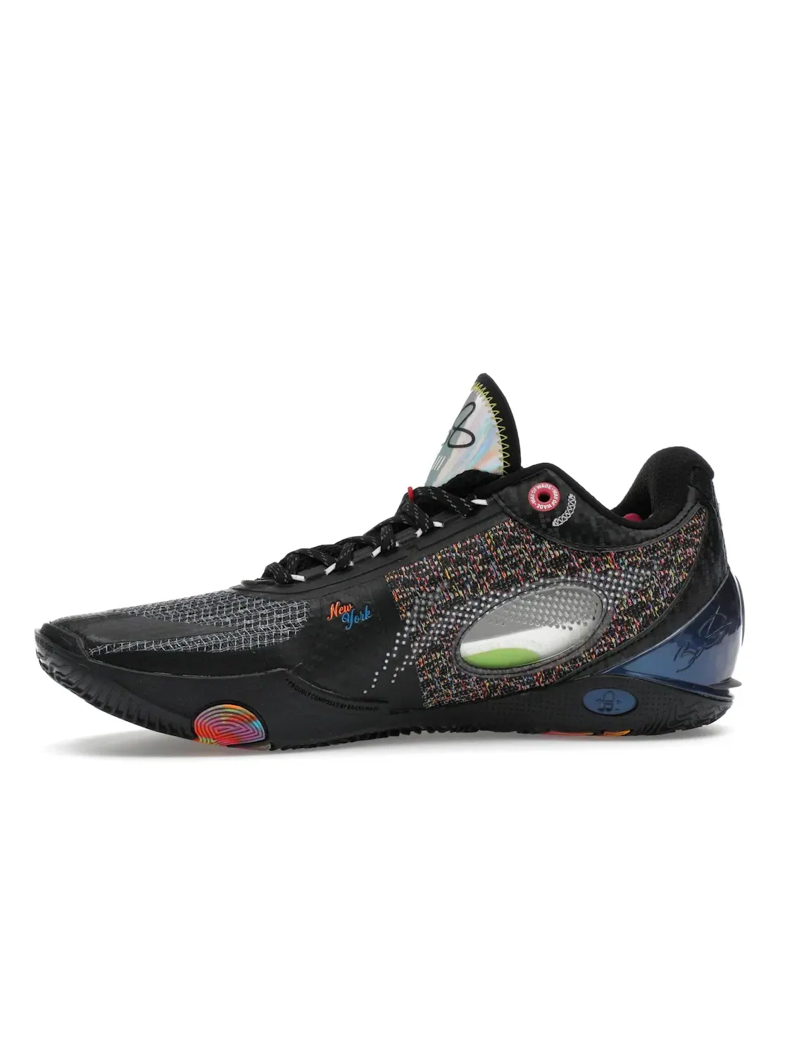 Мужские баскетбольные кроссовки с высокой посадкой Li-Ning Way of Wade 808 3 Ultra — изображение 3 из 4, черный/черный/мульти