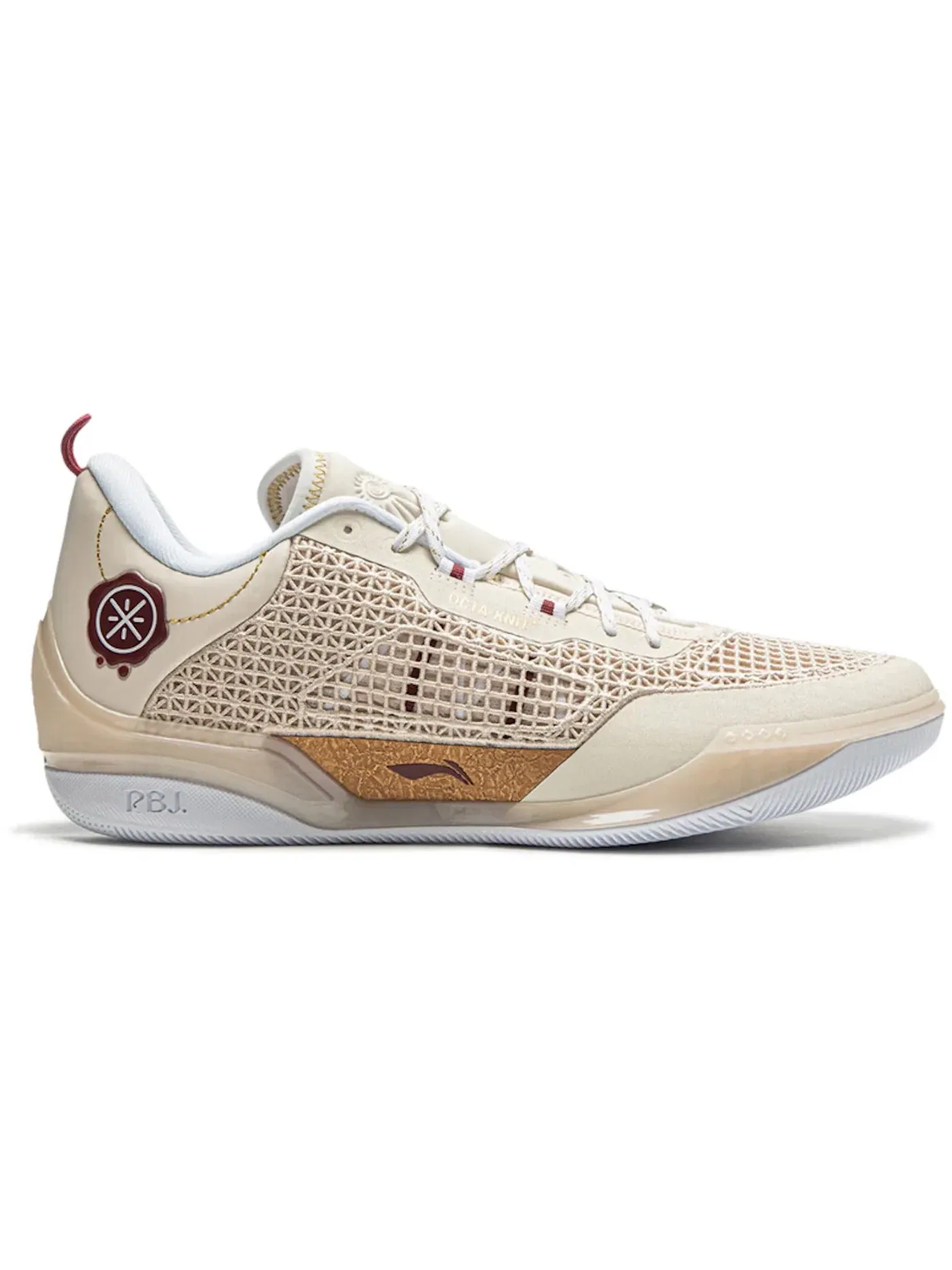 Мужские баскетбольные кроссовки с высокой посадкой Li-Ning Way Of Wade 808 4 Ultra — изображение 1 из 1, кремовый/красный