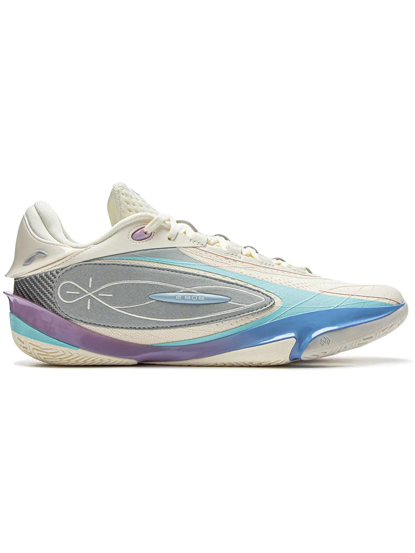 Мужские кроссовки для баскетбола Li-Ning Way Of Wade 808 5 Ultra — изображение 1 из 1, белый/фиолетовый/синий