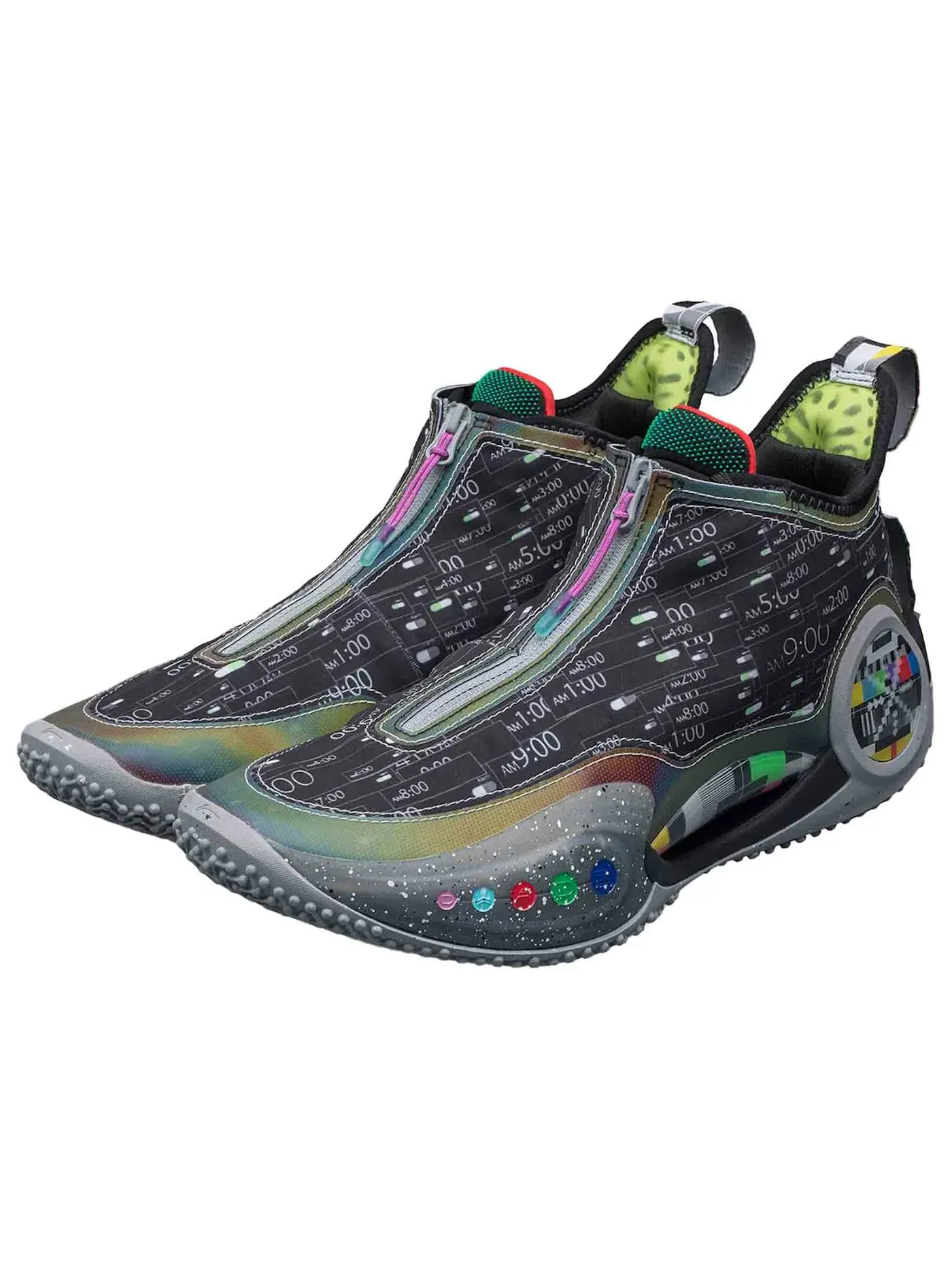 Мужские баскетбольные кроссовки с высокой посадкой Li-Ning Way of Wade 9 — изображение 2 из 2, черный/мульти-/серый