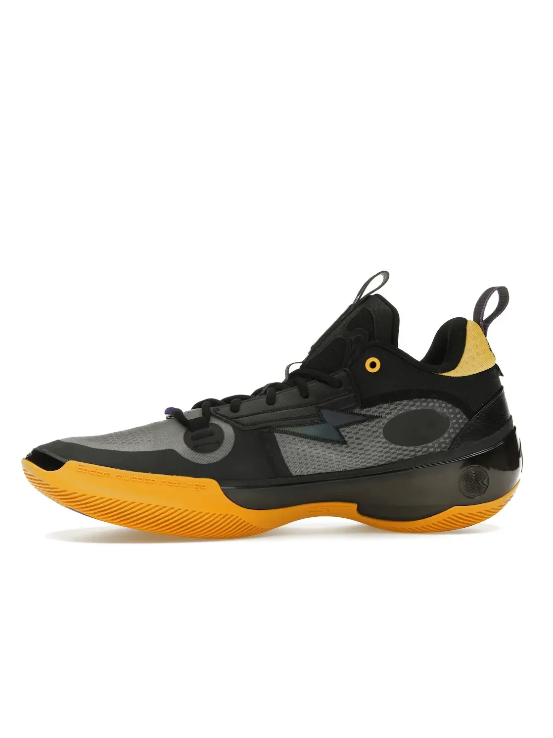 Мужские кроссовки для баскетбола Li-Ning Way of Wade Low 10 — изображение 3 из 4, черный/желтый/фиолетовый