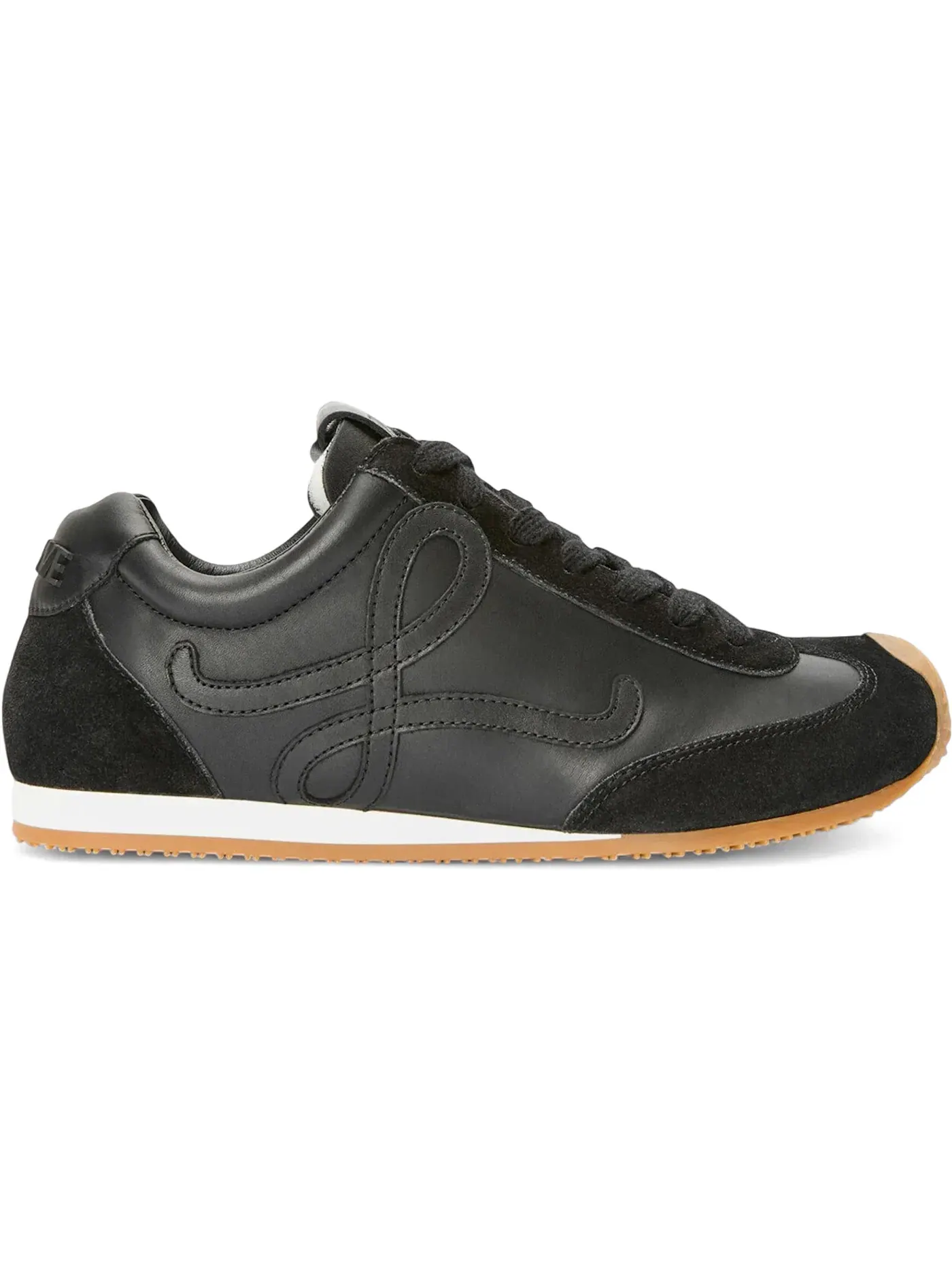 Женские кроссовки с замшевыми вставками LOEWE Ballet Runner 2.0 — изображение 1 из 1, черный