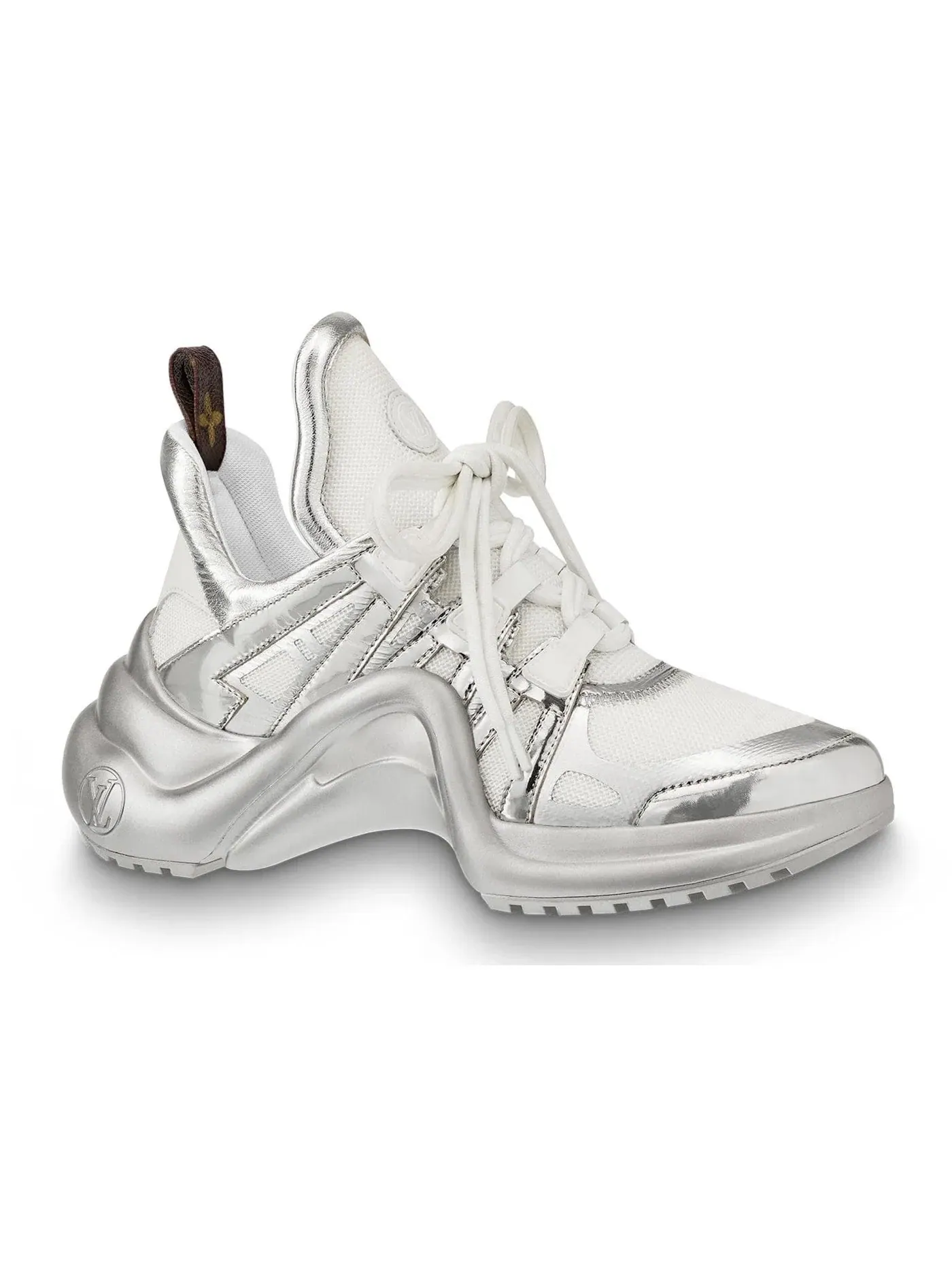 Женские кроссовки с металлическим эффектом Louis Vuitton Archlight Trainer