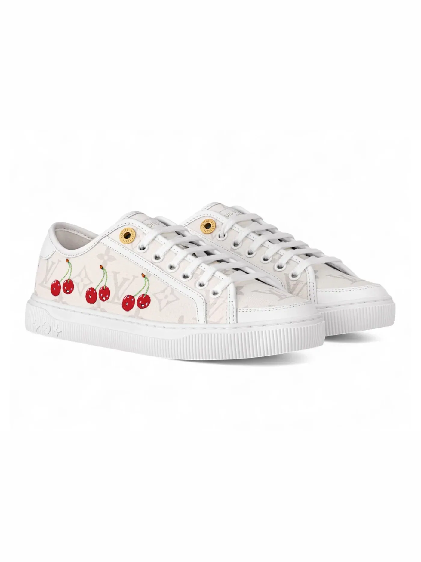 Женские кроссовки с принтом Louis Vuitton Cherry LV Lagoon Sneaker Louis Vuitton — изображение 2 из 3, белый