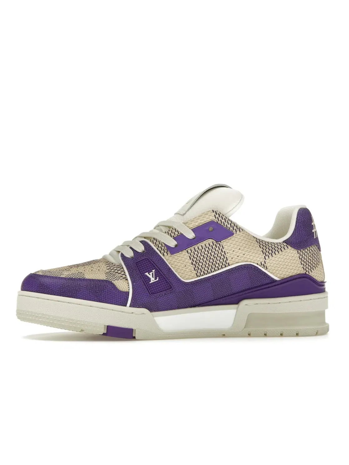 Мужские кроссовки с принтом Louis Vuitton Damier LV Trainer Louis Vuitton — изображение 3 из 4, фиолетовый