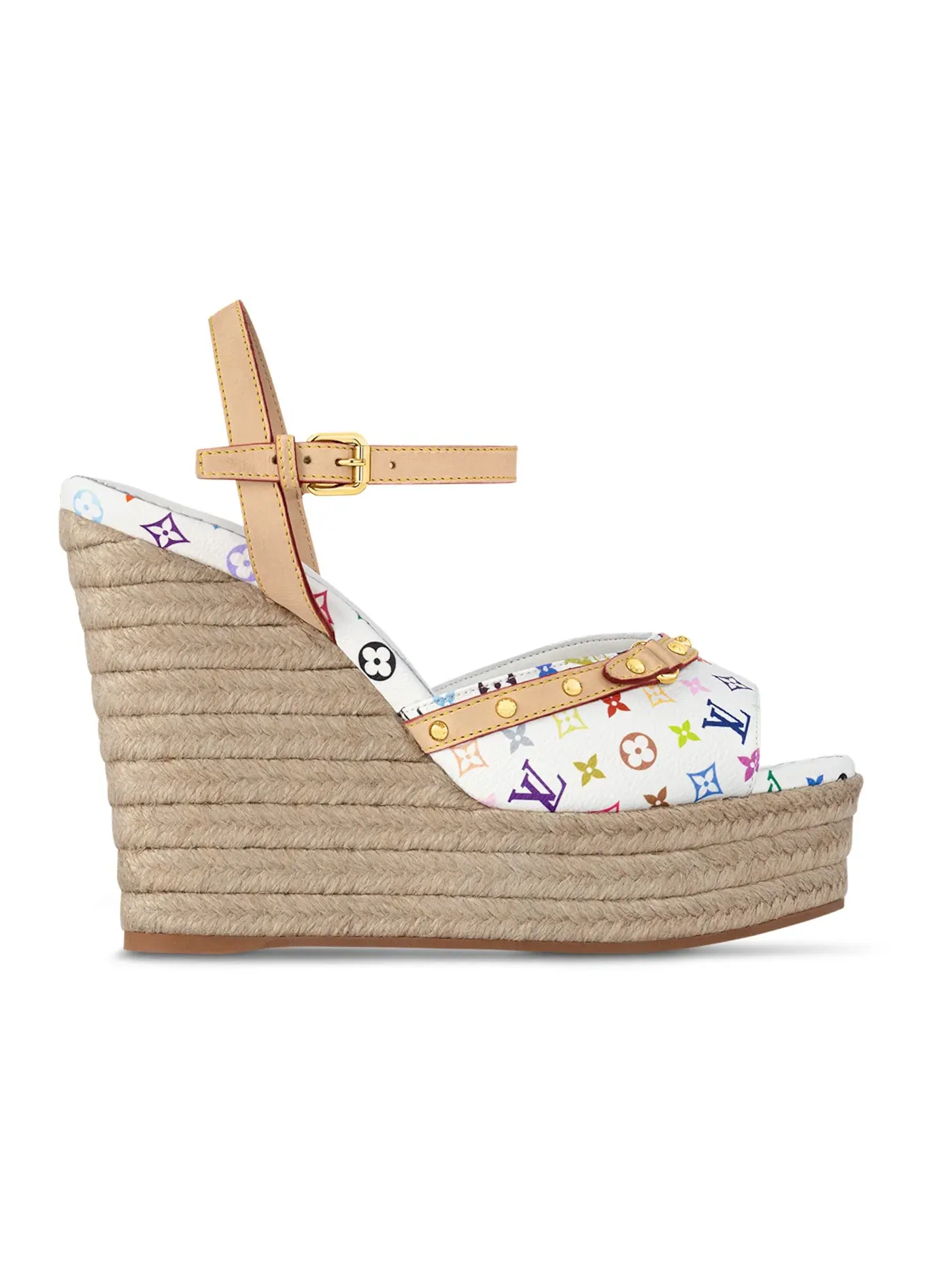 Женские сандалии-танкетки Helios Wedge Sandal Louis Vuitton — изображение 1 из 1, белый