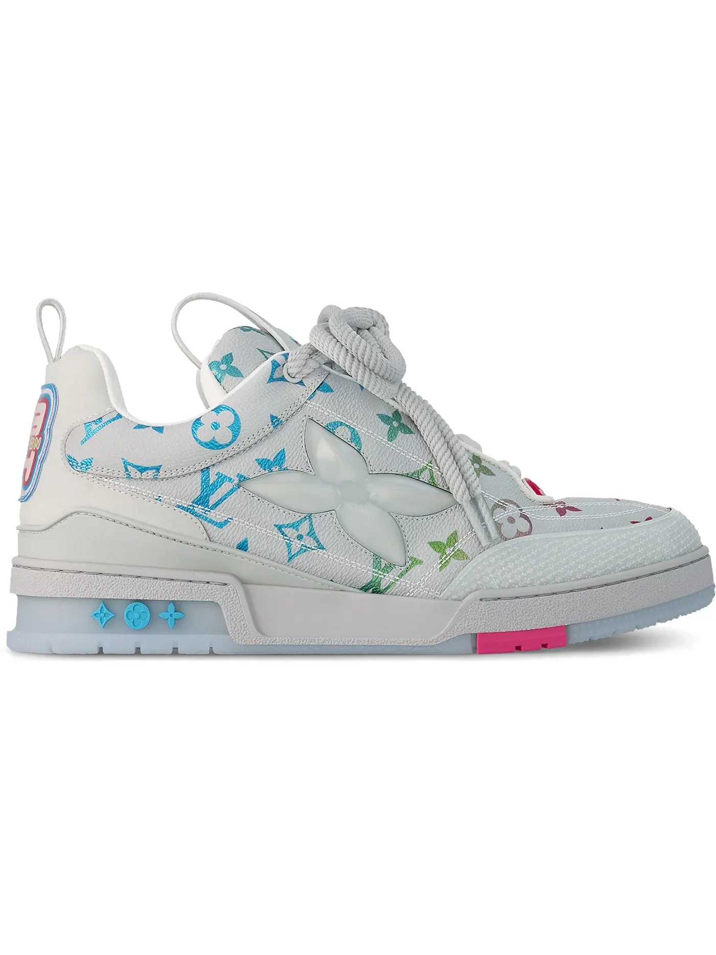 Мужские кроссовки с градиентным принтом Louis Vuitton LV Skate Sneaker — изображение 1 из 1, серый