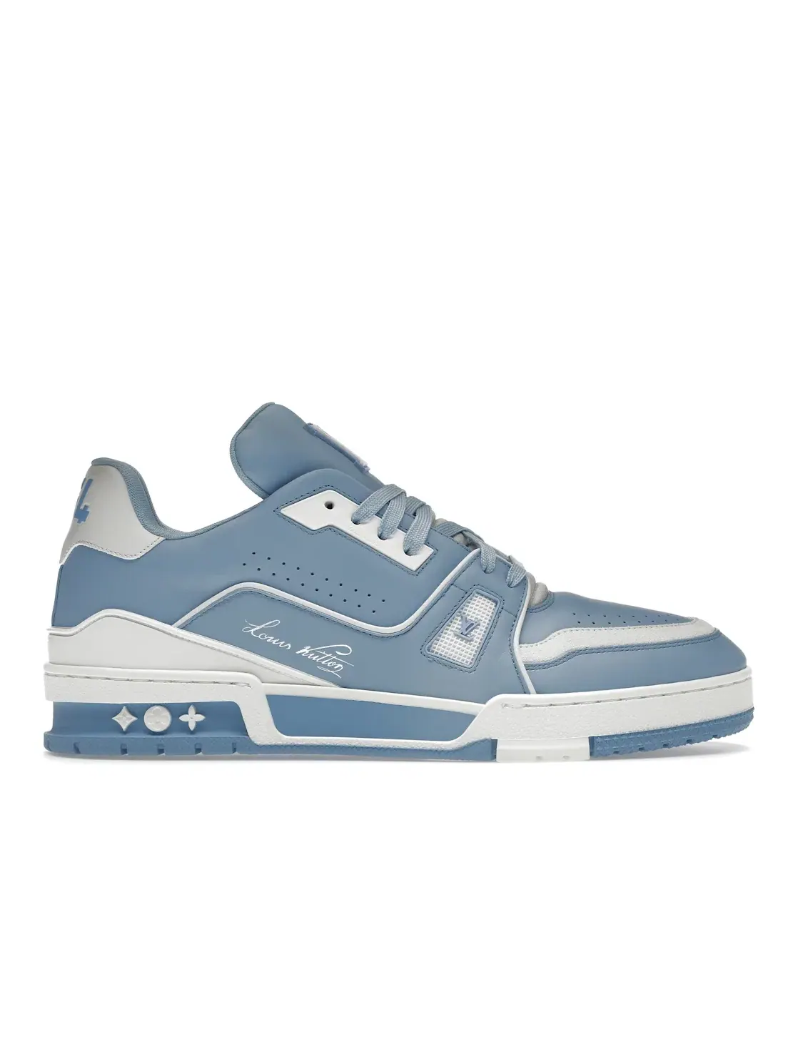 Мужские кроссовки Louis Vuitton LV Trainer — изображение 1 из 4, светлый синий белый