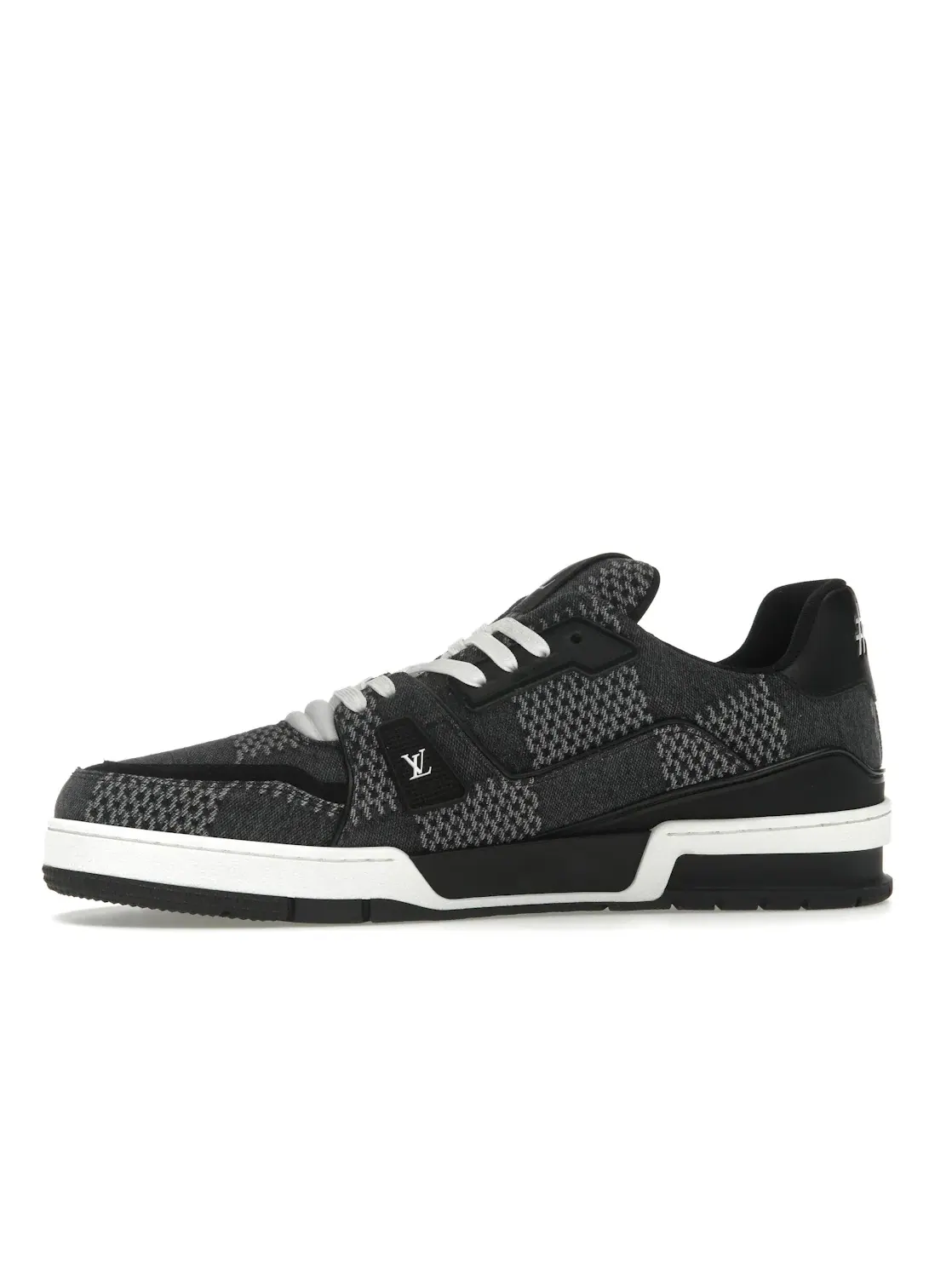 Мужские кроссовки с джинсовым верхом Louis Vuitton LV Trainer — изображение 3 из 4, черный/серый/белый