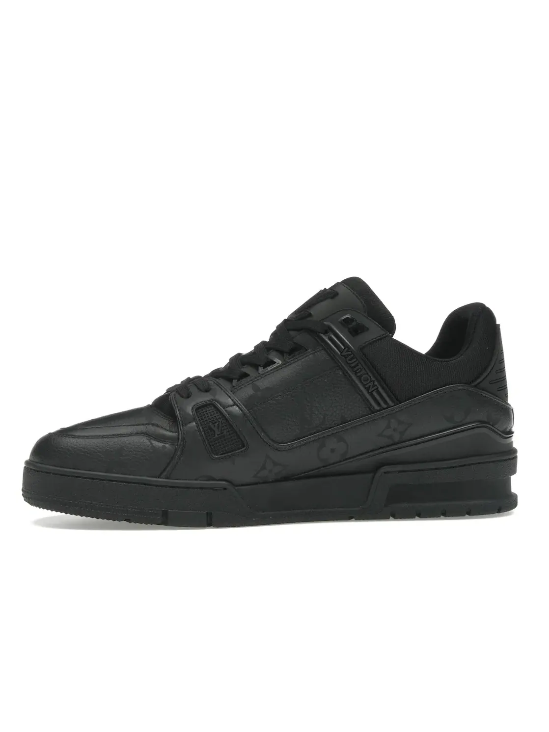 Кроссовки женские мужские Louis Vuitton LV Trainer — изображение 3 из 4, черный/черный