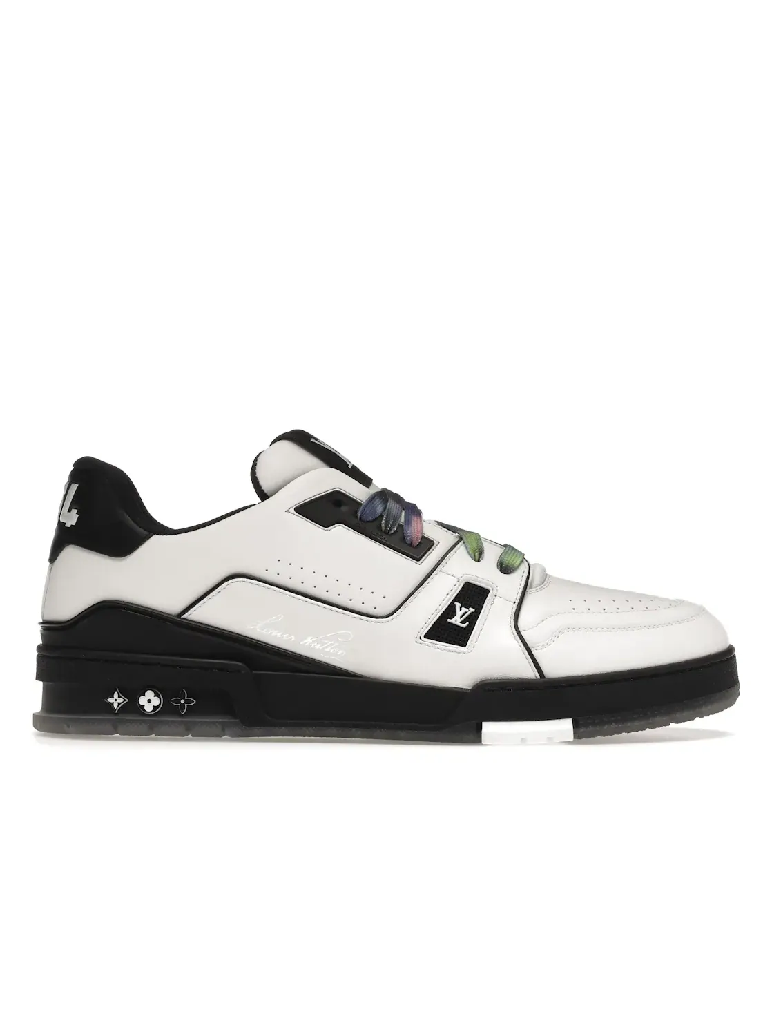 Мужские кроссовки с дизайном Louis Vuitton LV Trainer Louis Vuitton — изображение 1 из 4, белый/черный/мульти