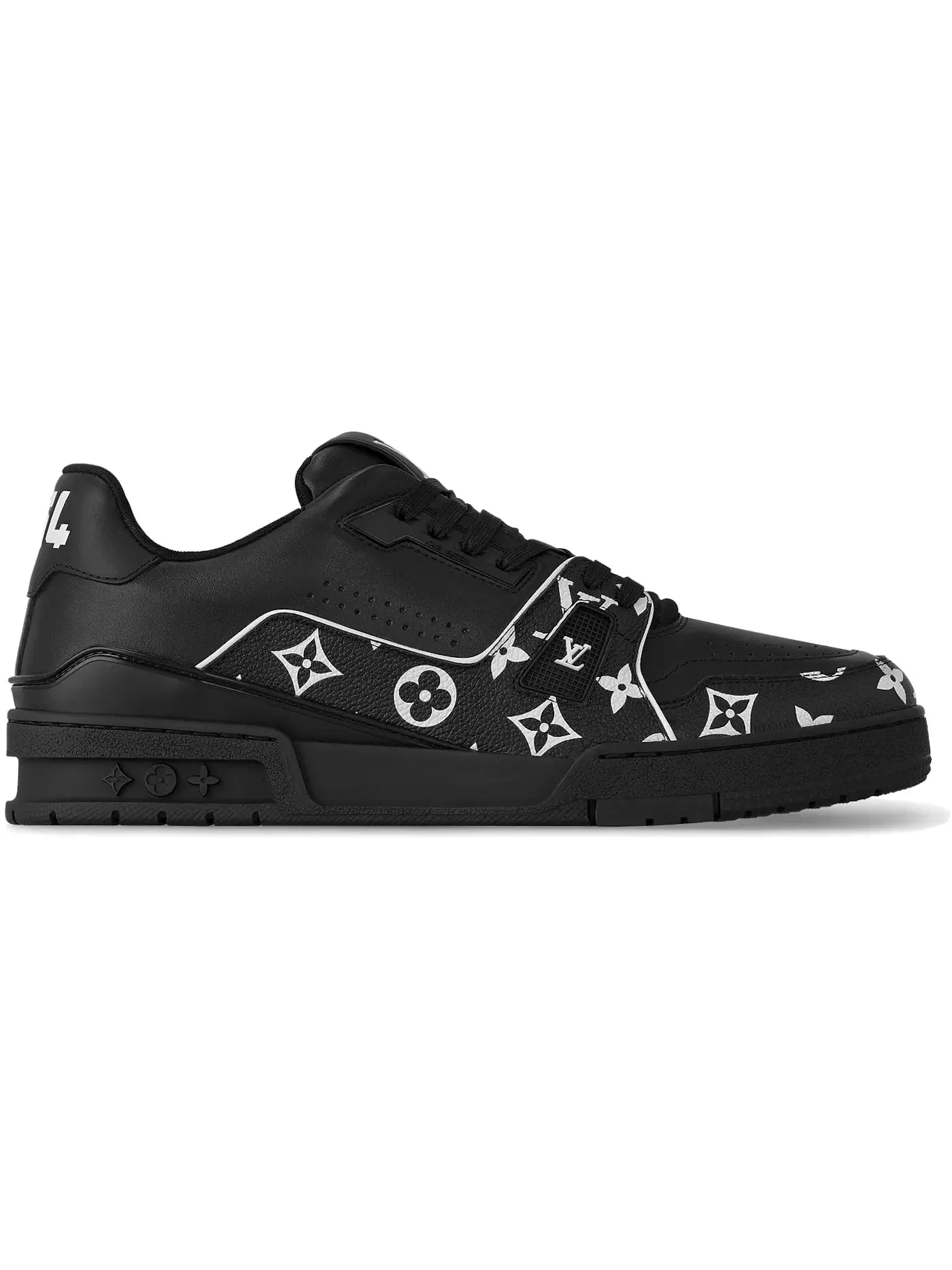 Мужские кроссовки с монограмой Louis Vuitton LV Trainer — изображение 1 из 1, черный/белый