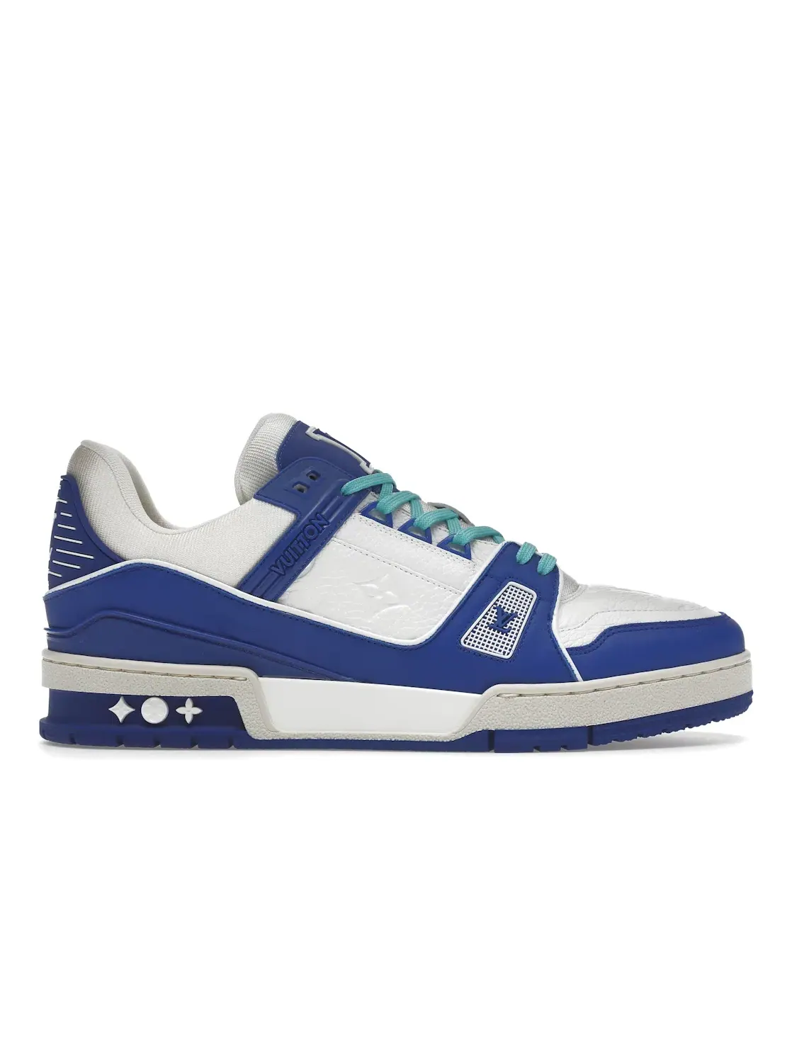 Мужские кроссовки с принтом Louis Vuitton LV Trainer Louis Vuitton — изображение 1 из 4, синий/белый