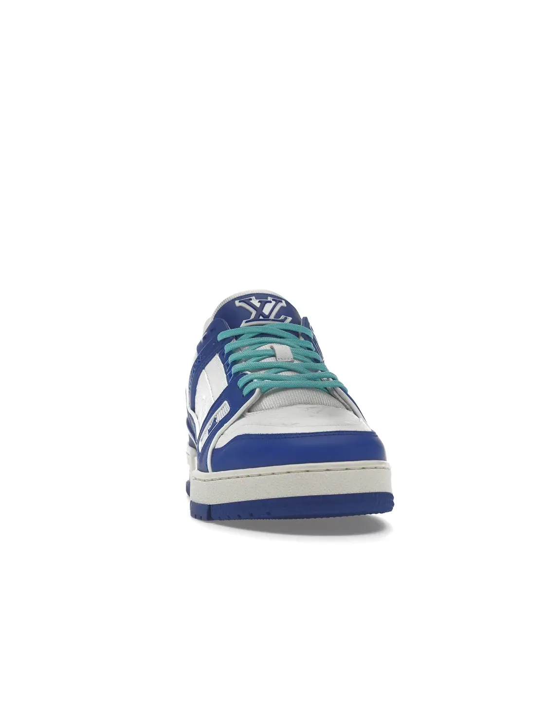 Мужские кроссовки с принтом Louis Vuitton LV Trainer Louis Vuitton — изображение 2 из 4, синий/белый