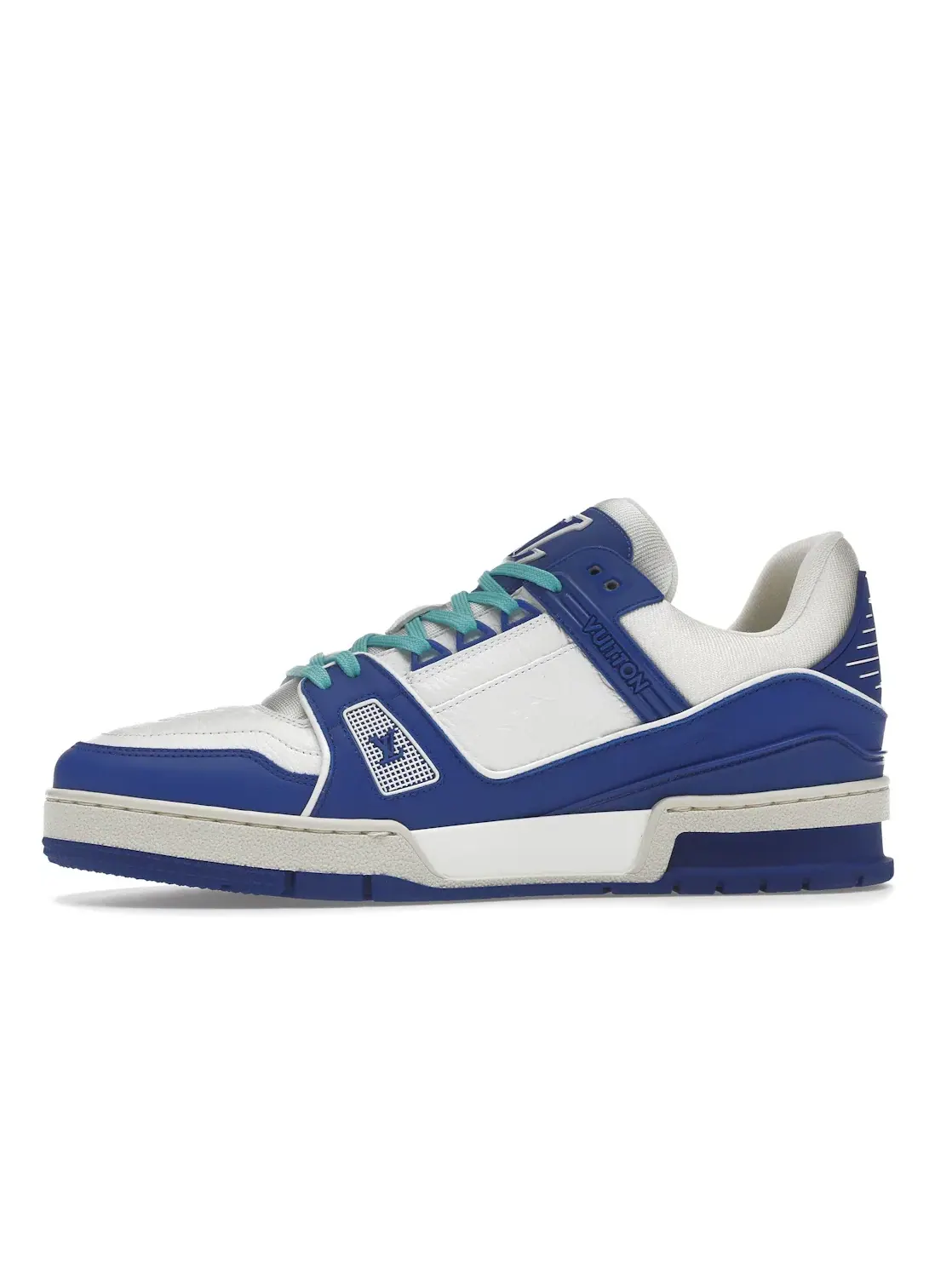 Мужские кроссовки с принтом Louis Vuitton LV Trainer Louis Vuitton — изображение 3 из 4, синий/белый