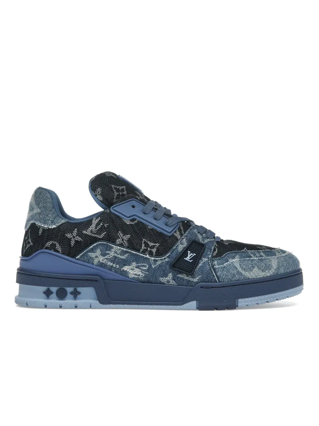 Мужские кроссовки с принтом Louis Vuitton LV Trainer — изображение 1 из 4, синий