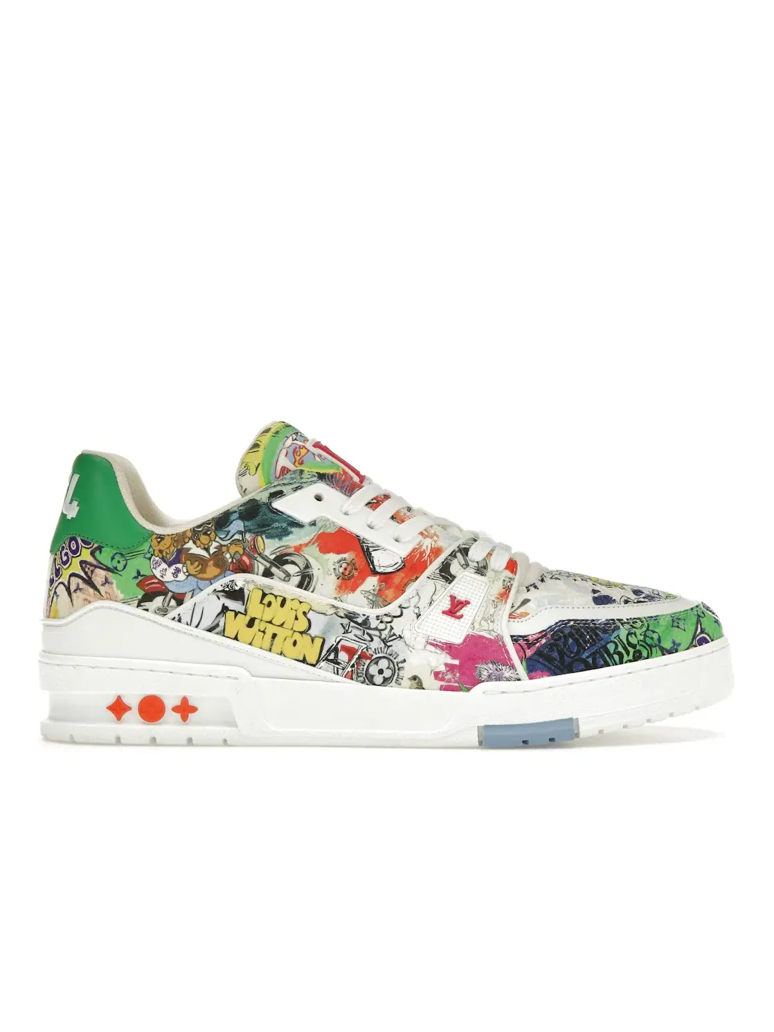 Мужские кроссовки с принтом Louis Vuitton LV Trainer — изображение 1 из 4, белый мульти