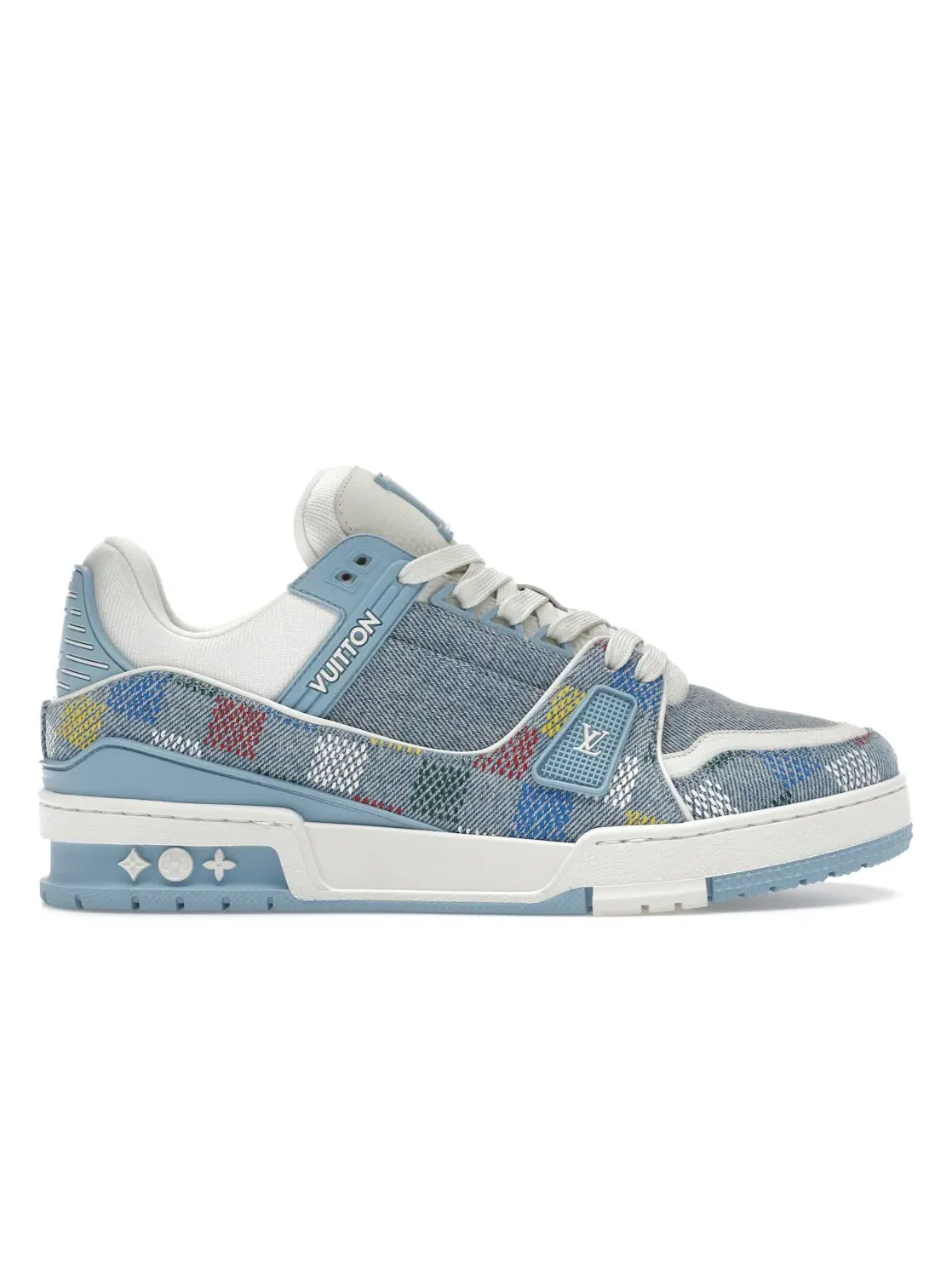 Кроссовки с принтом Louis Vuitton LV Trainer — изображение 1 из 4, синий/мульти