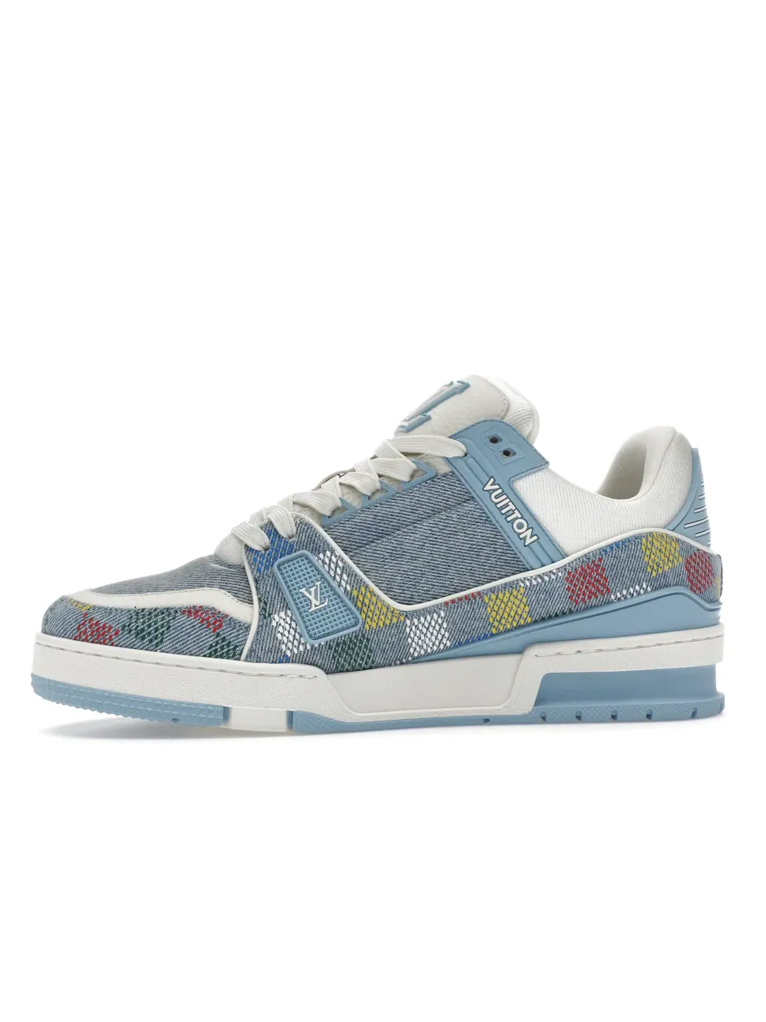 Кроссовки с принтом Louis Vuitton LV Trainer — изображение 3 из 4, синий/мульти