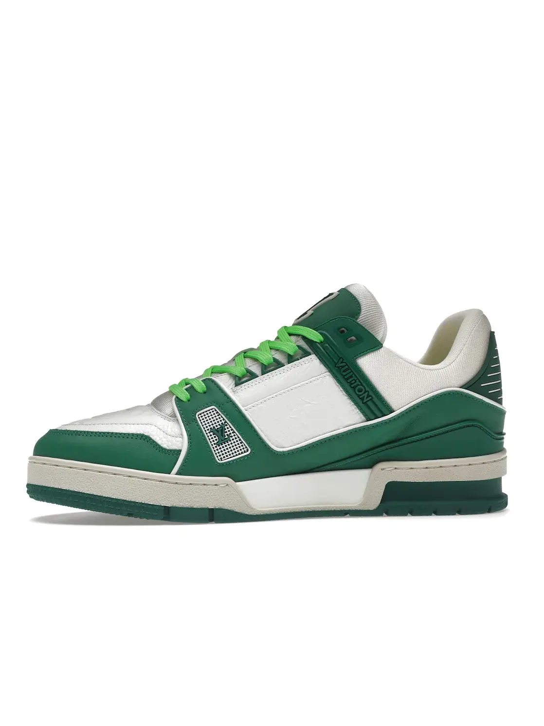 Мужские кроссовки с принтом Louis Vuitton LV Trainer — изображение 3 из 4, зеленый/белый