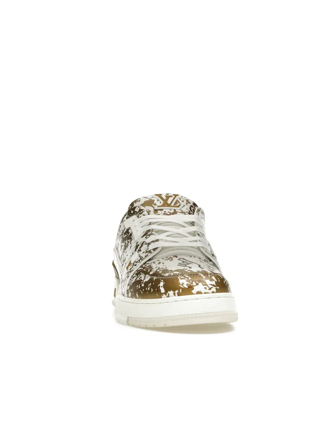 Мужские кроссовки Louis Vuitton LV Trainer — изображение 2 из 4, белый/золотистый