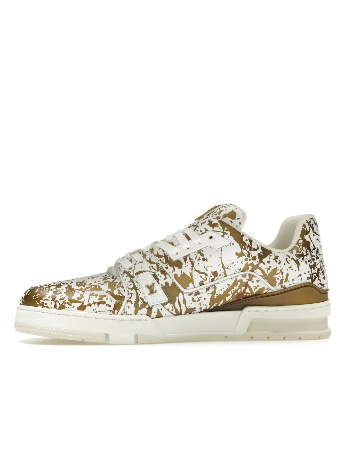 Мужские кроссовки Louis Vuitton LV Trainer — изображение 3 из 4, белый/золотистый