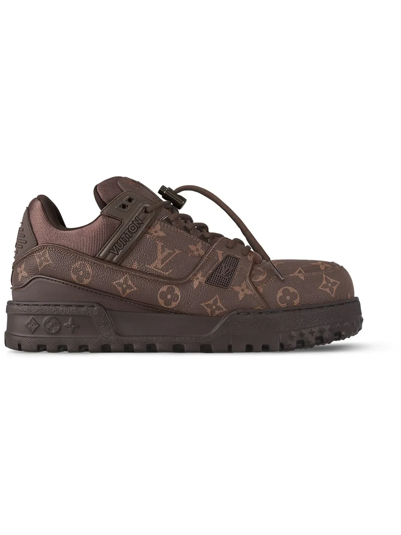 Мужские кроссовки с принтом Louis Vuitton LV Trainer Maxi — изображение 1 из 1, коричневый/бежевый