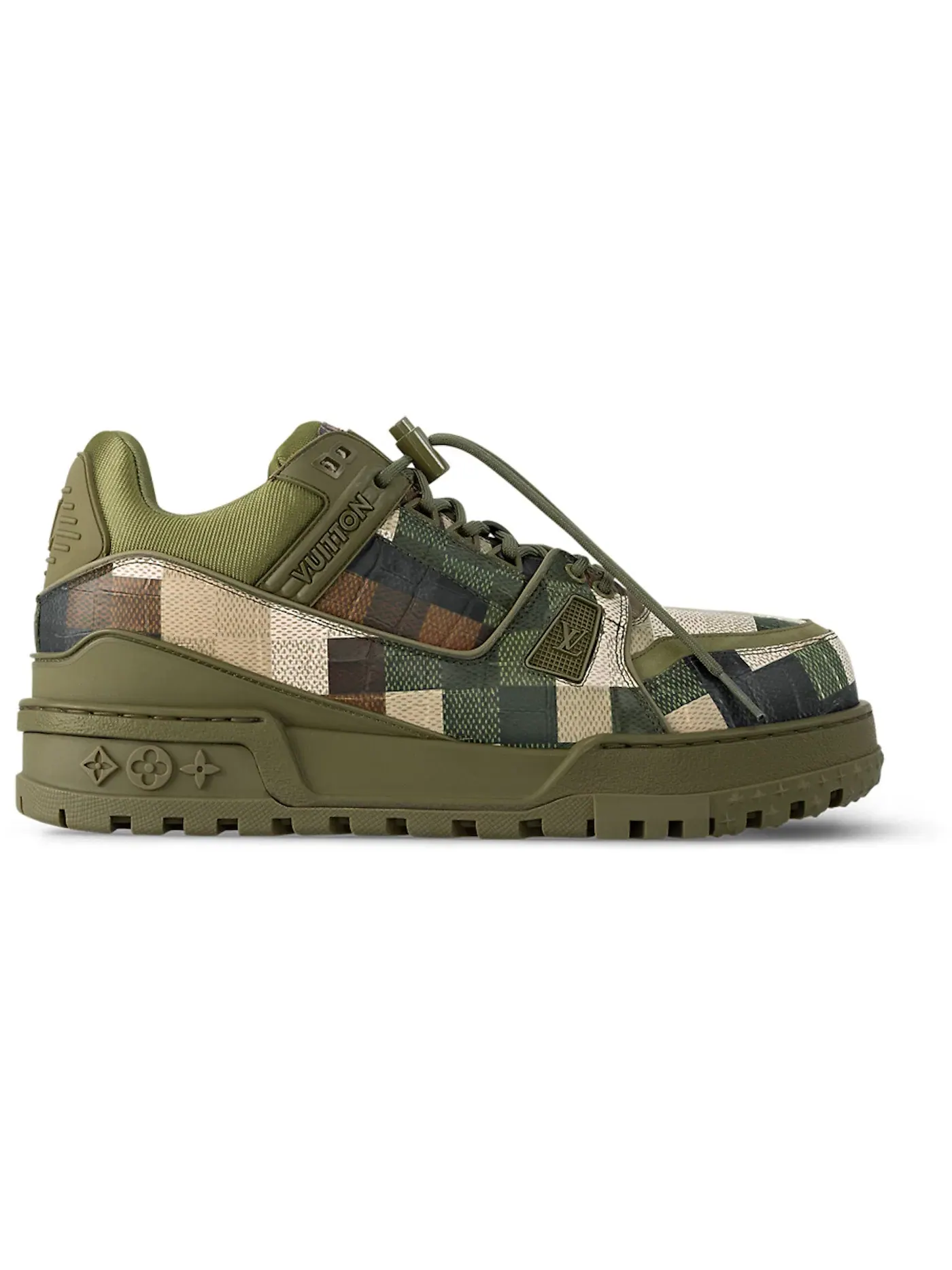 Мужские кроссовки с принтом Louis Vuitton LV Trainer Maxi Sneaker Louis Vuitton — изображение 1 из 1, зеленый