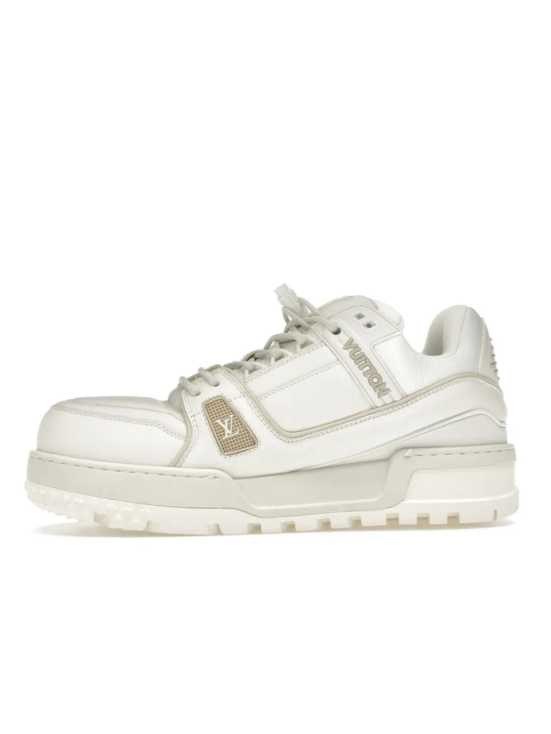 Мужские кроссовки с массивной подошвой Louis Vuitton LV Trainer Maxi Sneaker — изображение 3 из 4, белый