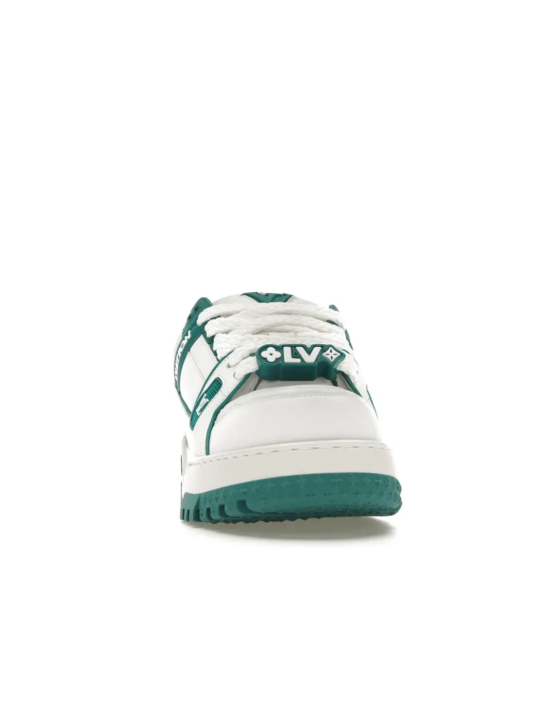 Мужские кроссовки с дизайном Louis Vuitton LV Trainer Maxi Sneaker Louis Vuitton — изображение 2 из 4, белый/зеленый