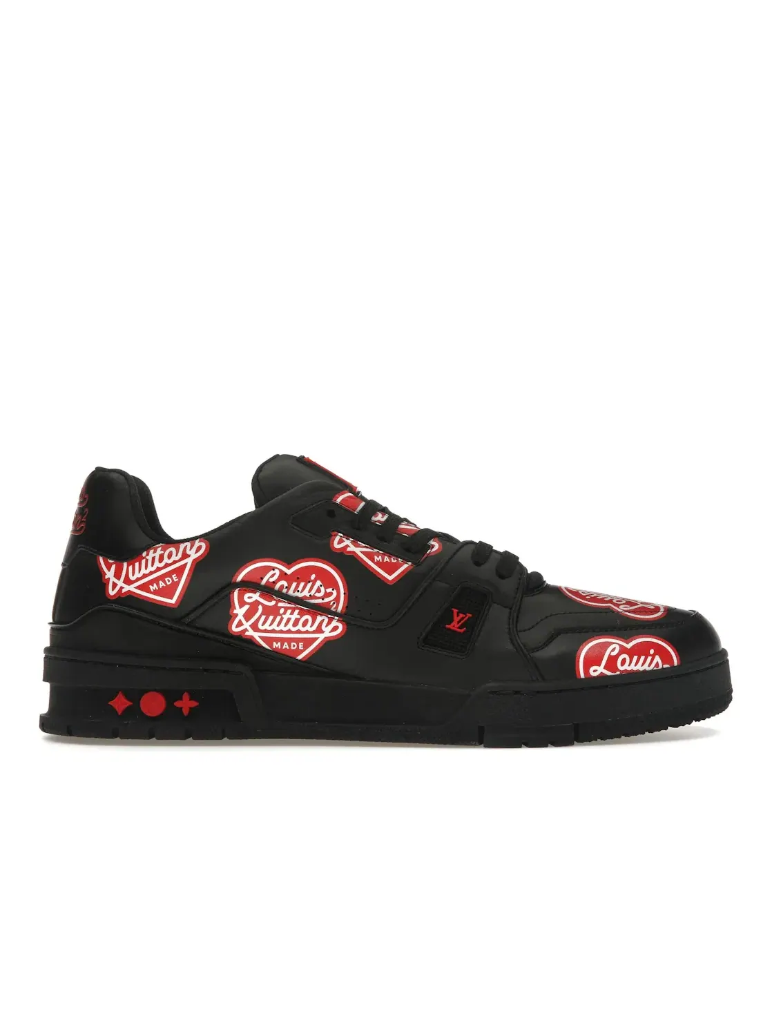 Мужские кроссовки с принтом Louis Vuitton LV Trainer — изображение 1 из 4, черный/красный
