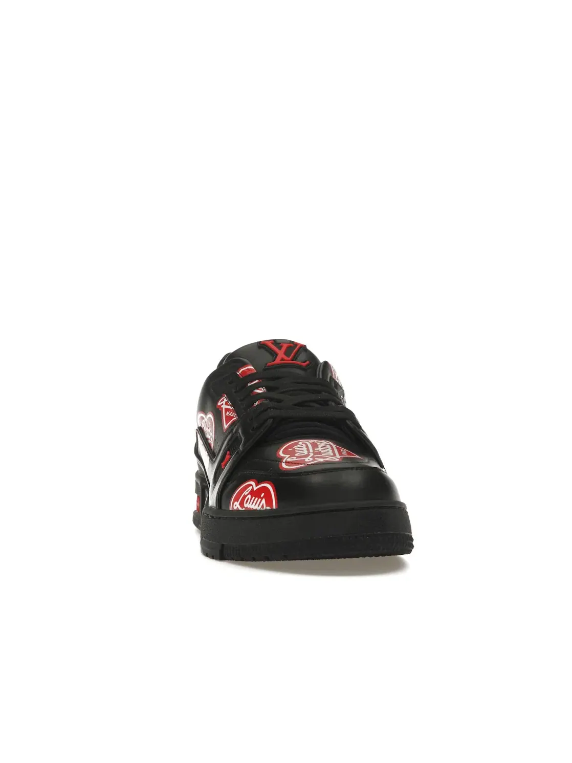 Мужские кроссовки с принтом Louis Vuitton LV Trainer — изображение 2 из 4, черный/красный