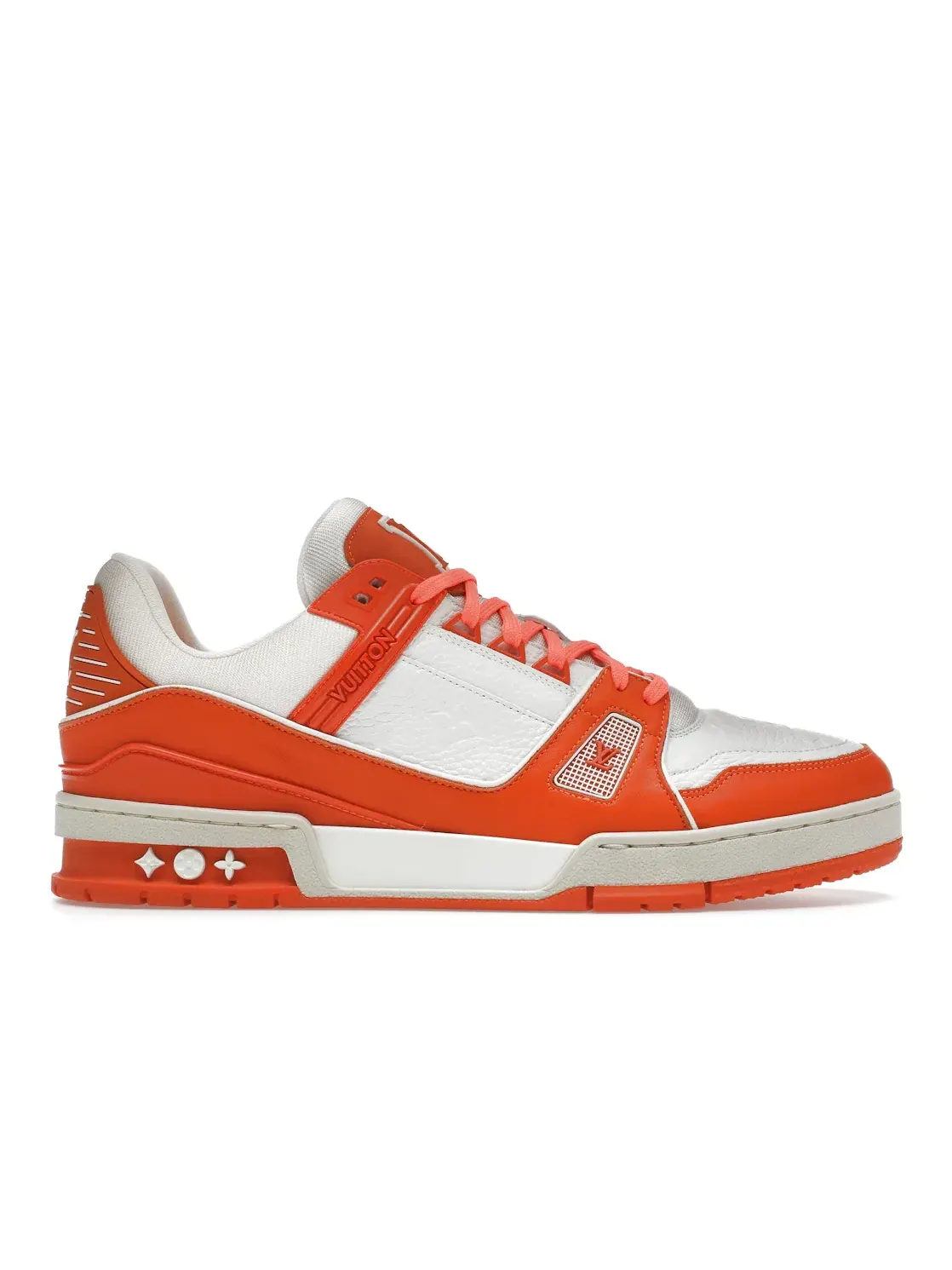 Мужские кроссовки с принтом Louis Vuitton LV Trainer — изображение 1 из 4, оранжевый/белый