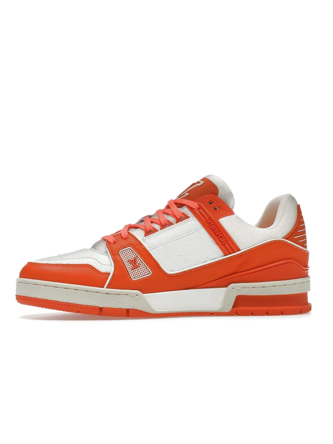 Мужские кроссовки с принтом Louis Vuitton LV Trainer — изображение 3 из 4, оранжевый/белый
