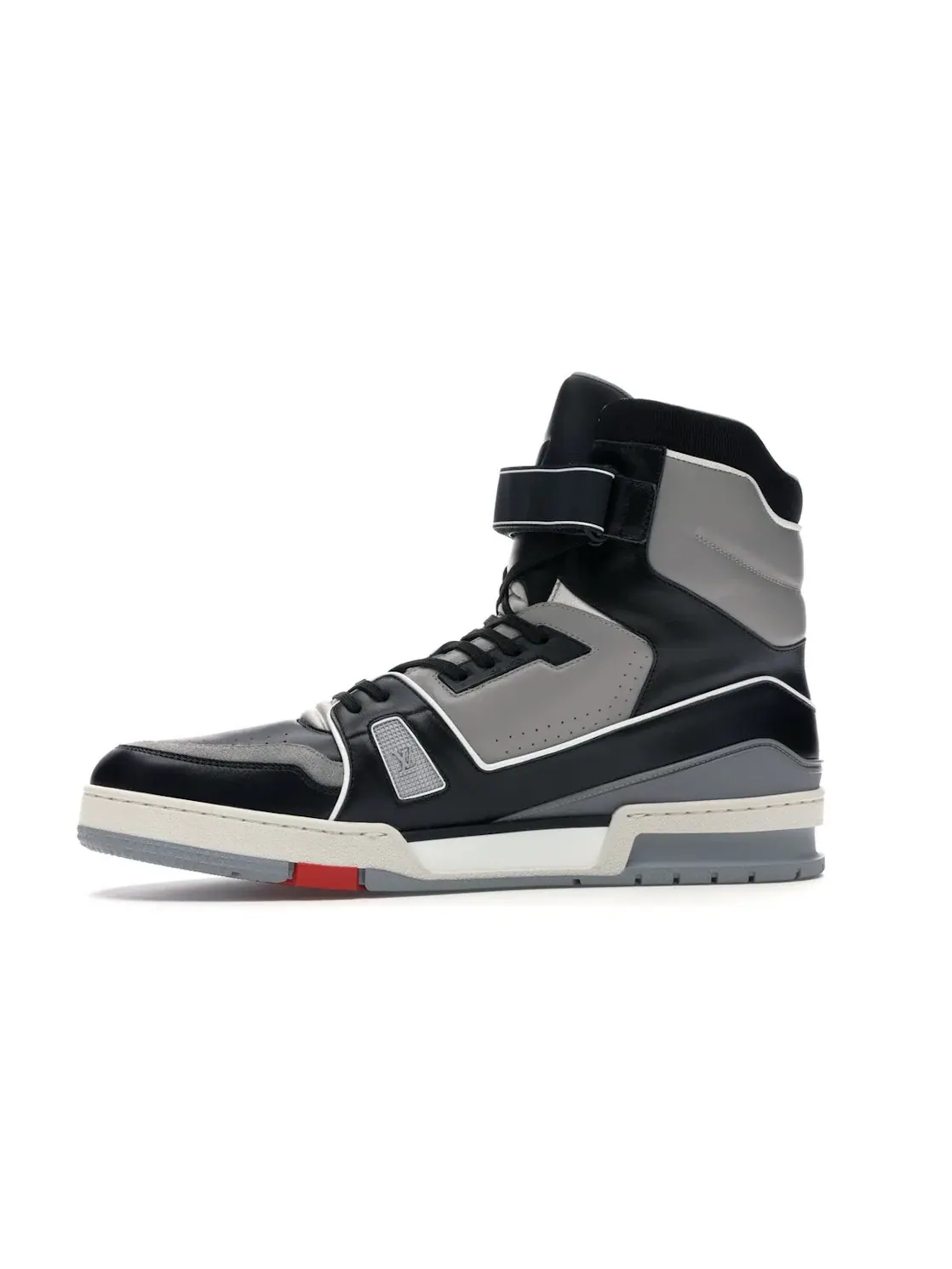 Мужские ботинки высокие Louis Vuitton LV Trainer Sneaker Boot High — изображение 3 из 4, черный/серый