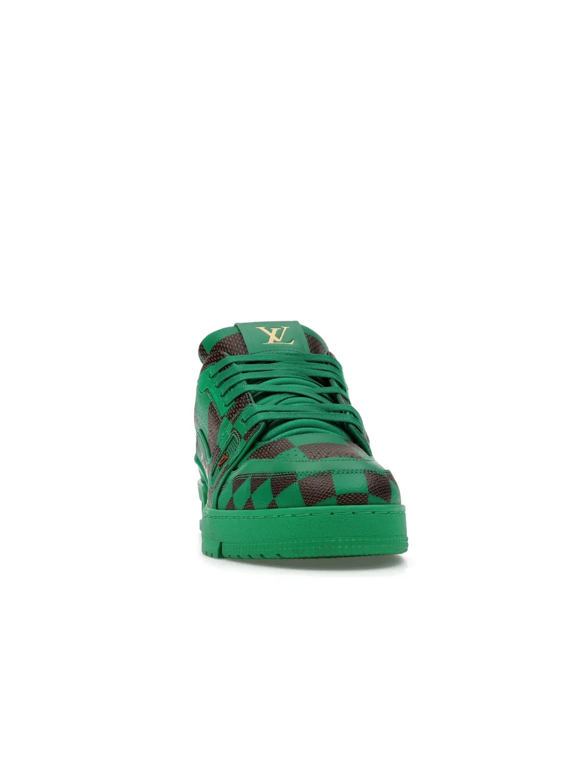 Мужские кеды Louis Vuitton LV Trainer Sneaker Damier Pop — изображение 2 из 4, зеленый