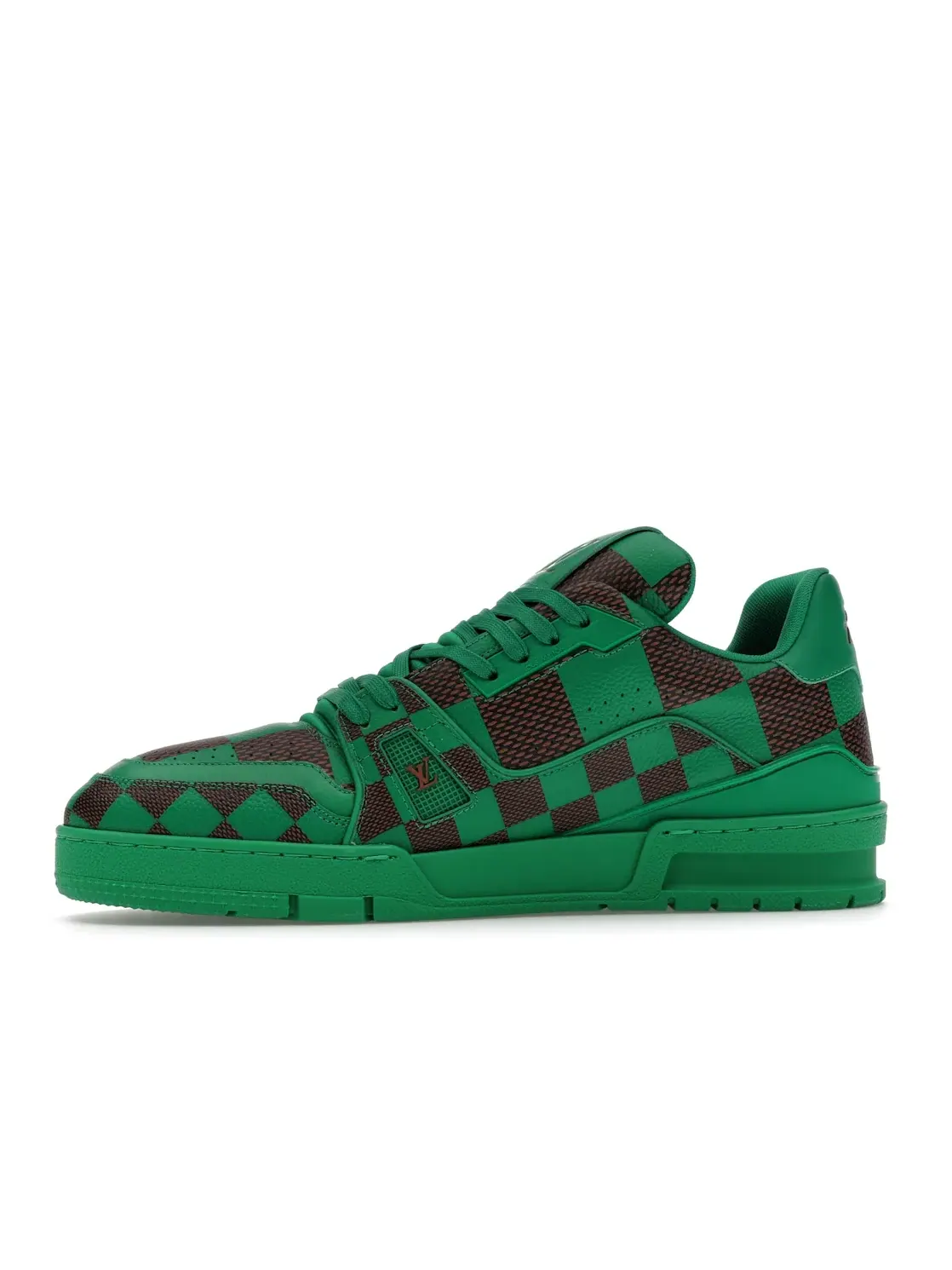 Мужские кеды Louis Vuitton LV Trainer Sneaker Damier Pop — изображение 3 из 4, зеленый