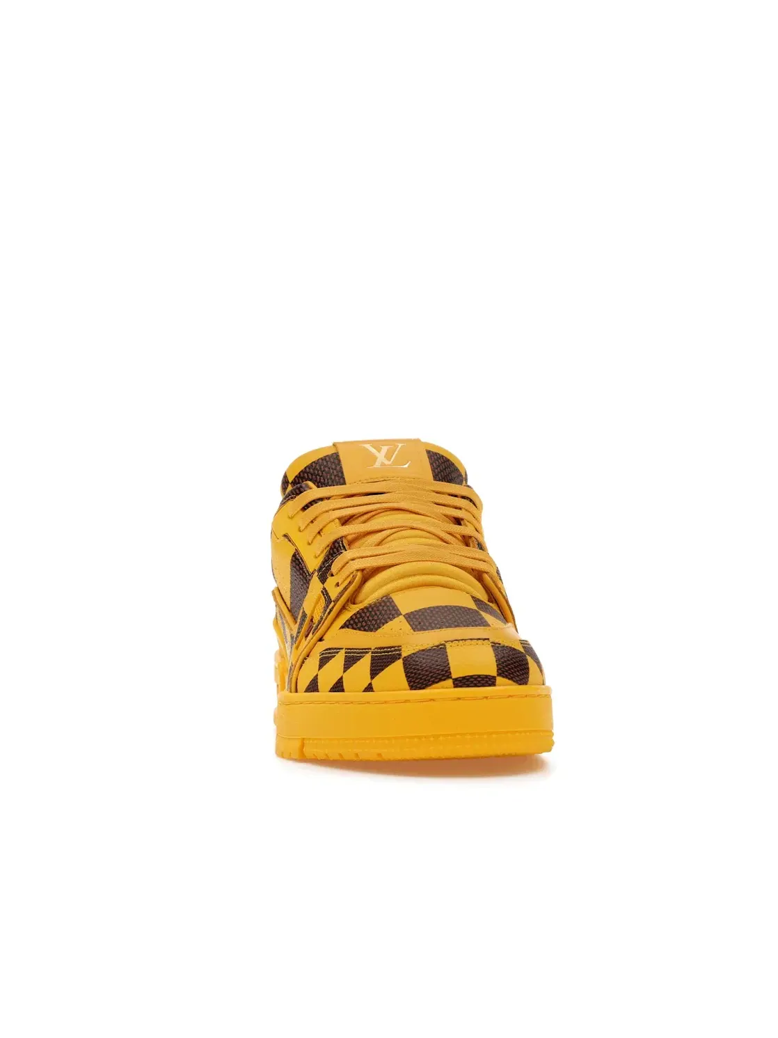 Мужские кроссовки с принтом Louis Vuitton LV Trainer Sneaker Damier Pop Louis Vuitton — изображение 2 из 4, желтый