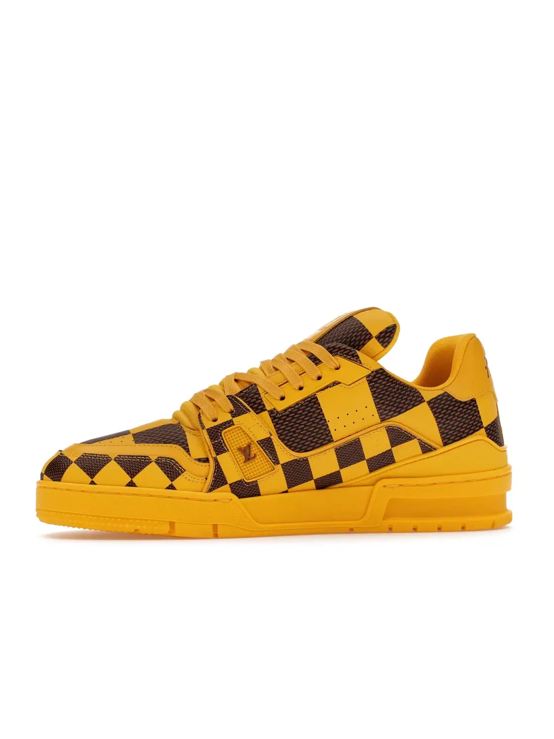 Мужские кроссовки с принтом Louis Vuitton LV Trainer Sneaker Damier Pop Louis Vuitton — изображение 3 из 4, желтый