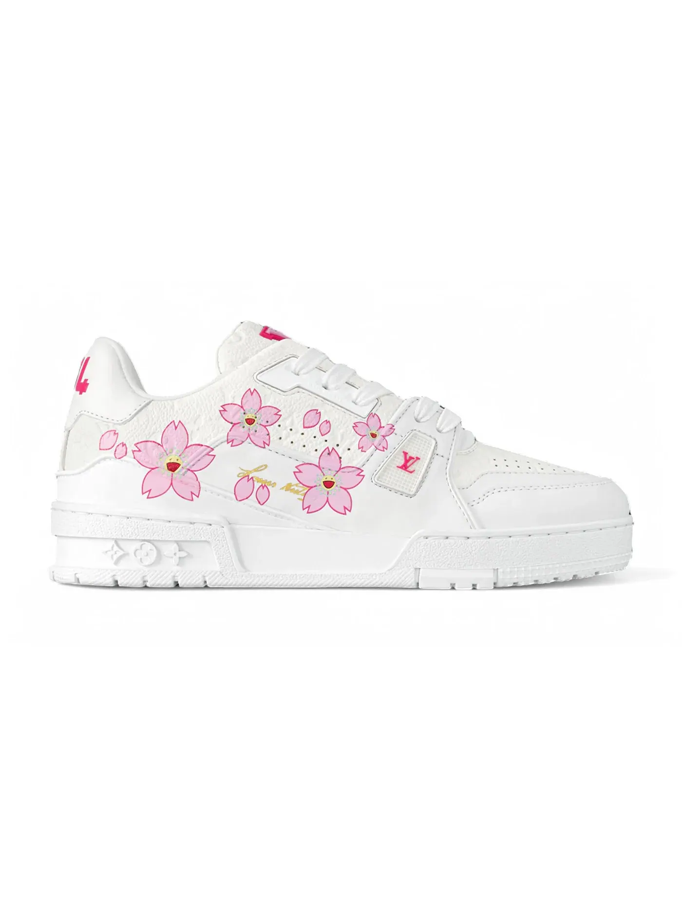Женские кроссовки с принтом Louis Vuitton x Takashi Murakami LV Trainer Sneaker Louis Vuitton — изображение 1 из 2, белый