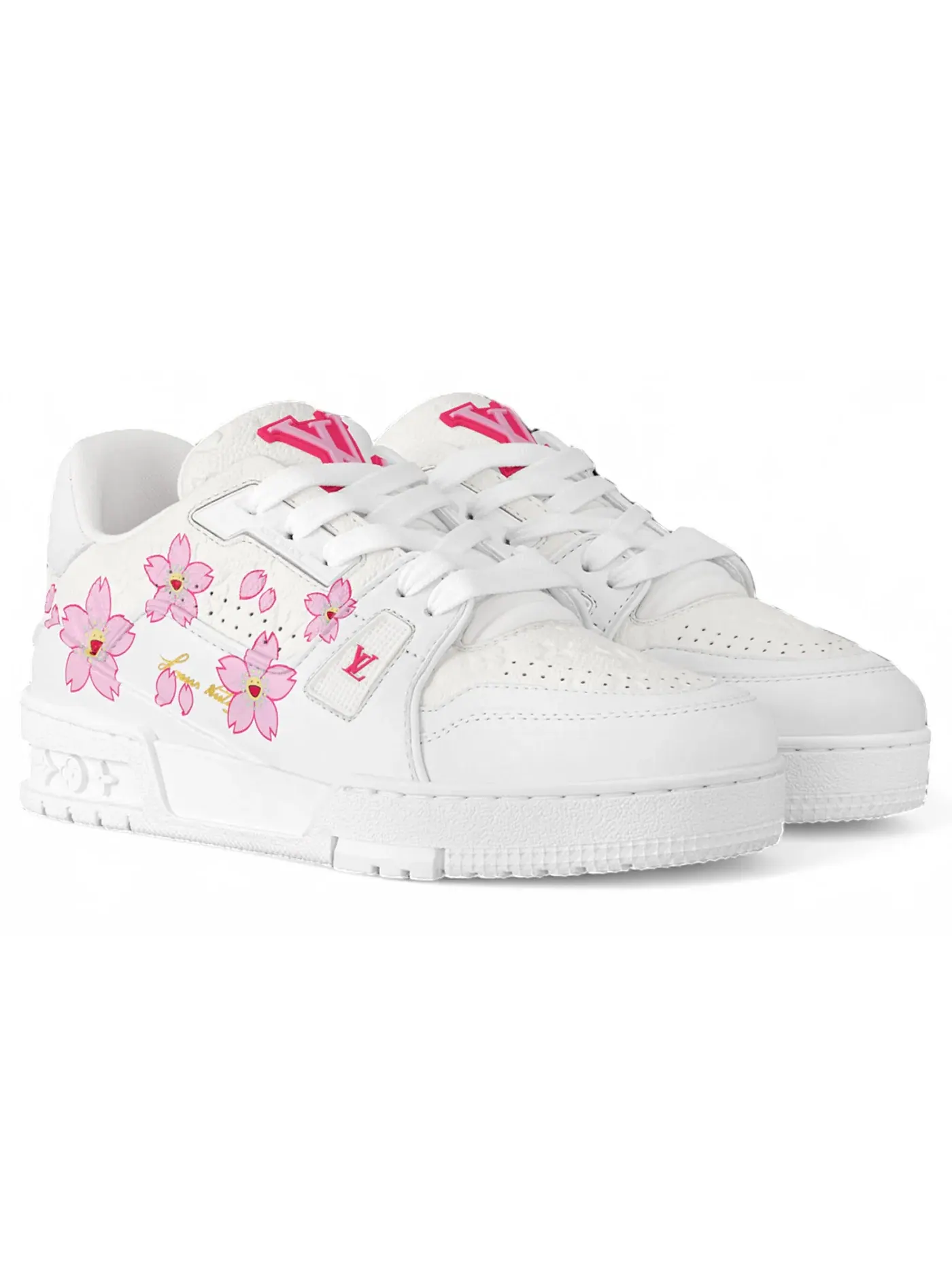 Женские кроссовки с принтом Louis Vuitton x Takashi Murakami LV Trainer Sneaker Louis Vuitton — изображение 2 из 2, белый