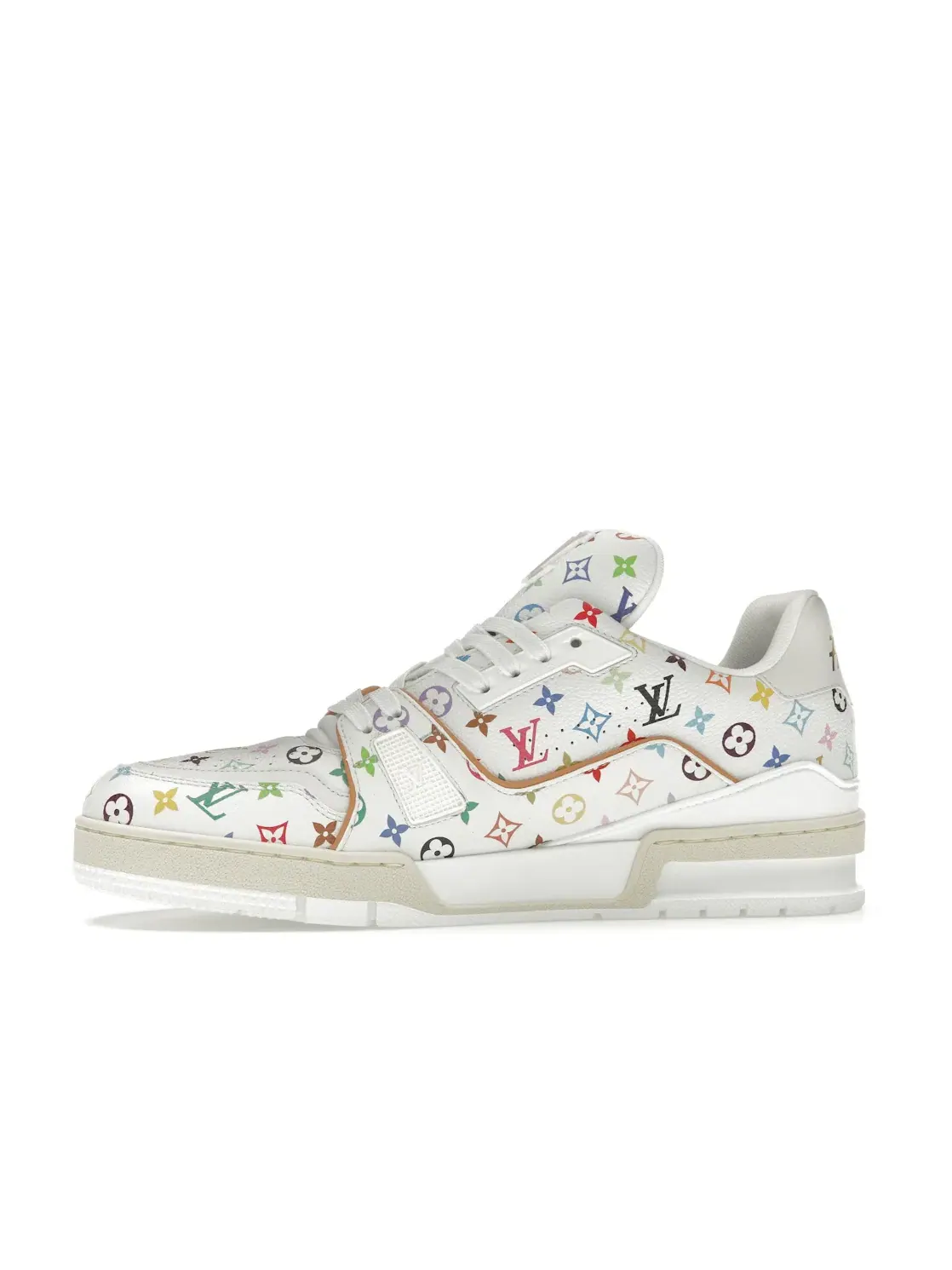 Женские кроссовки с принтом Louis Vuitton LV Trainer — изображение 3 из 4, белый/мульти
