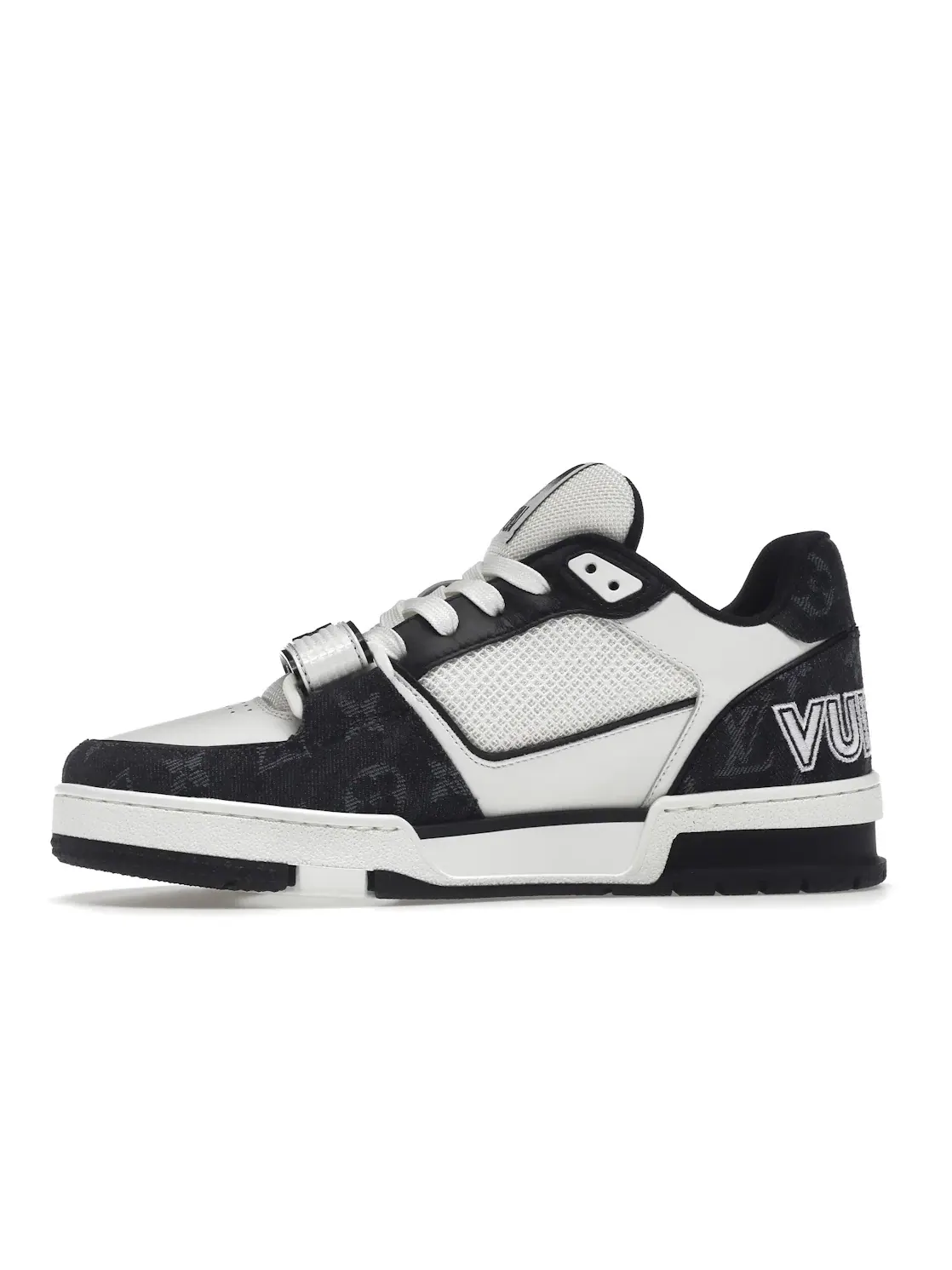 Мужские кроссовки на липучке с принтом Louis Vuitton LV Trainer — изображение 3 из 4, черный/белый