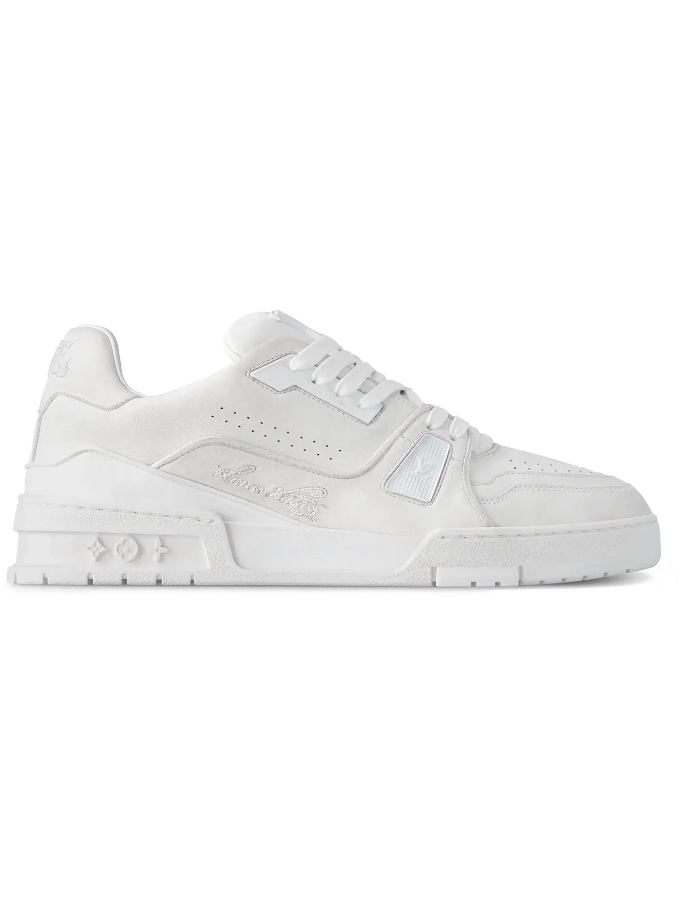 Мужские кроссовки с контрастным дизайном Louis Vuitton LV Trainer — изображение 1 из 1, белый